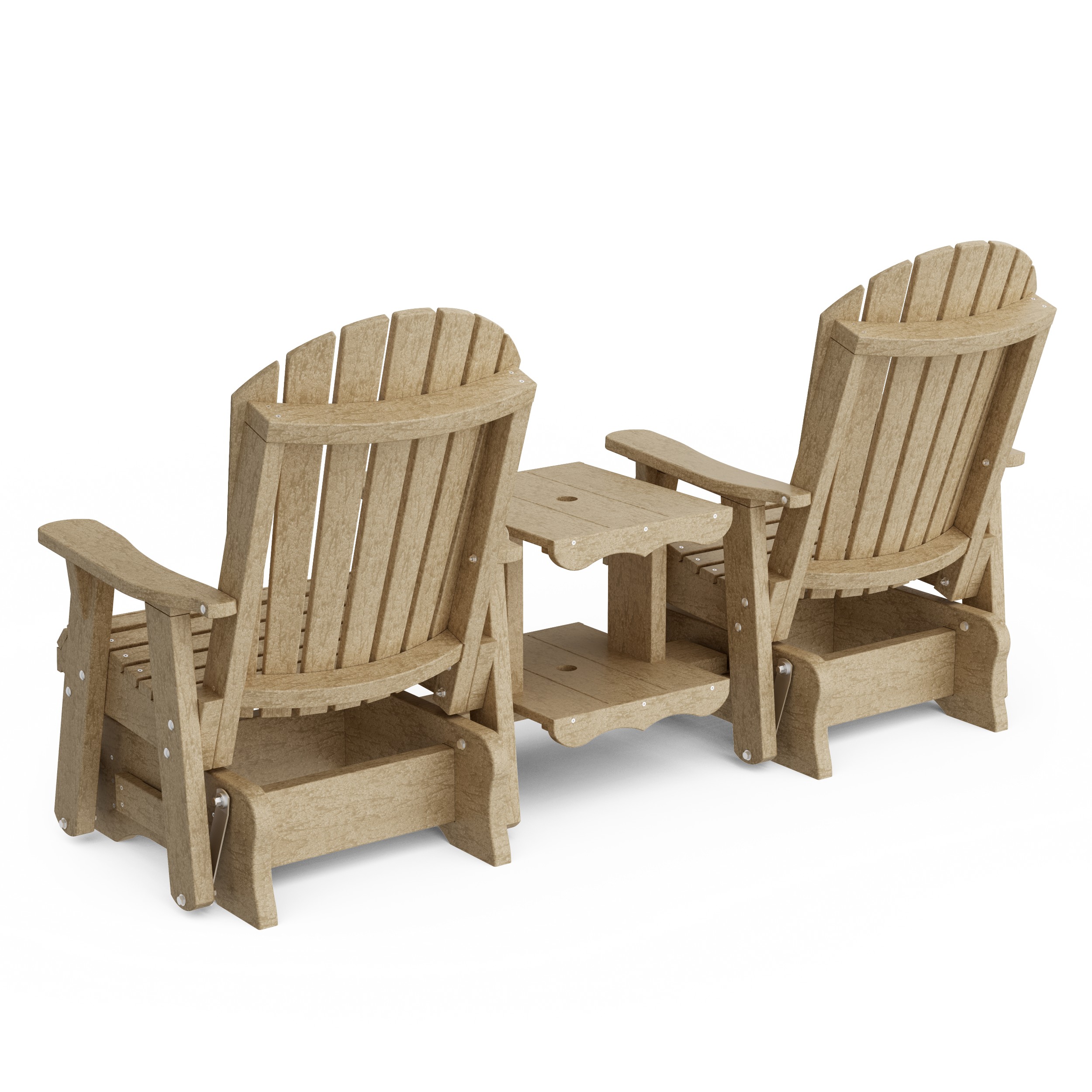Heritage Adirondack Glider Chair Set with Center Table