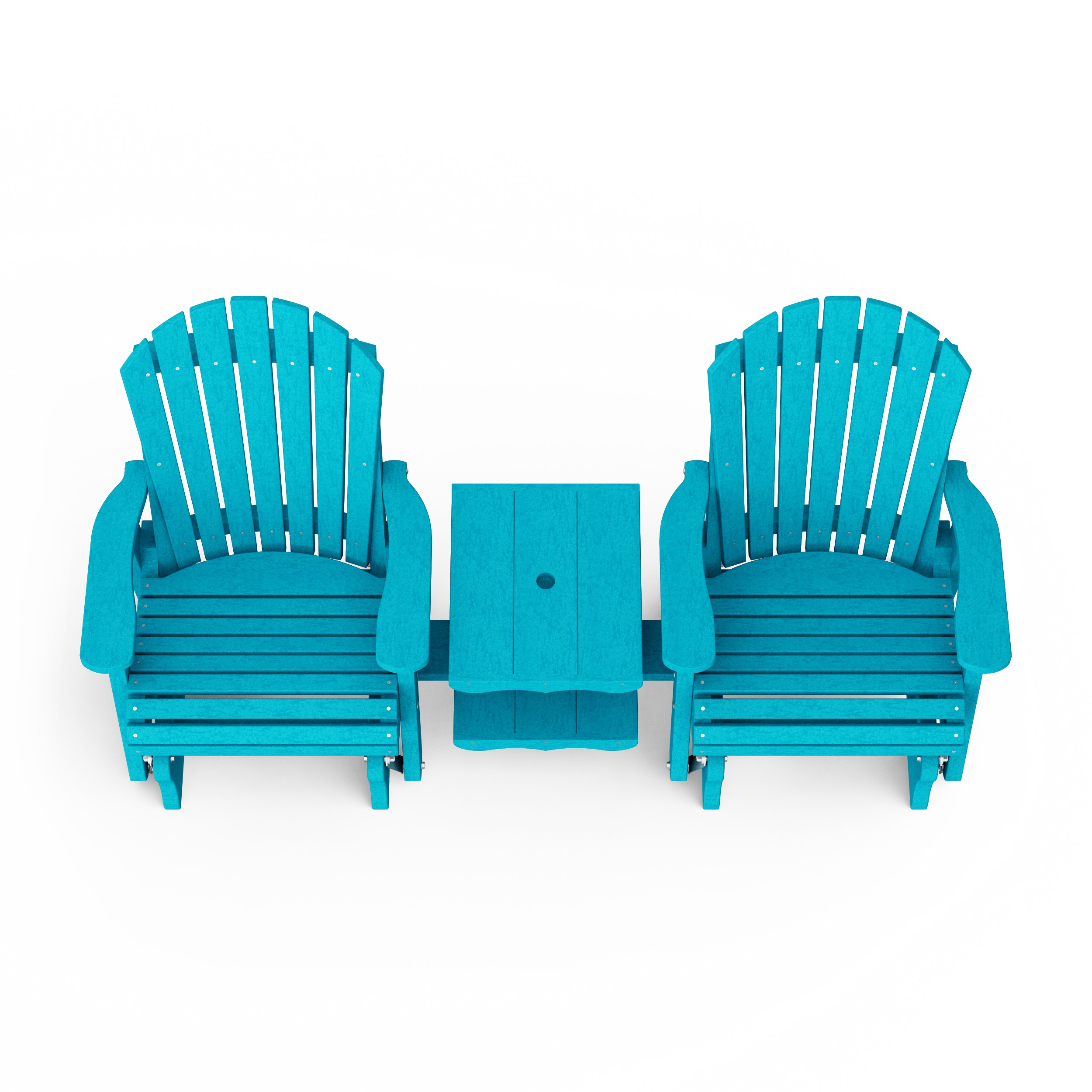 Heritage Adirondack Glider Chair Set with Center Table