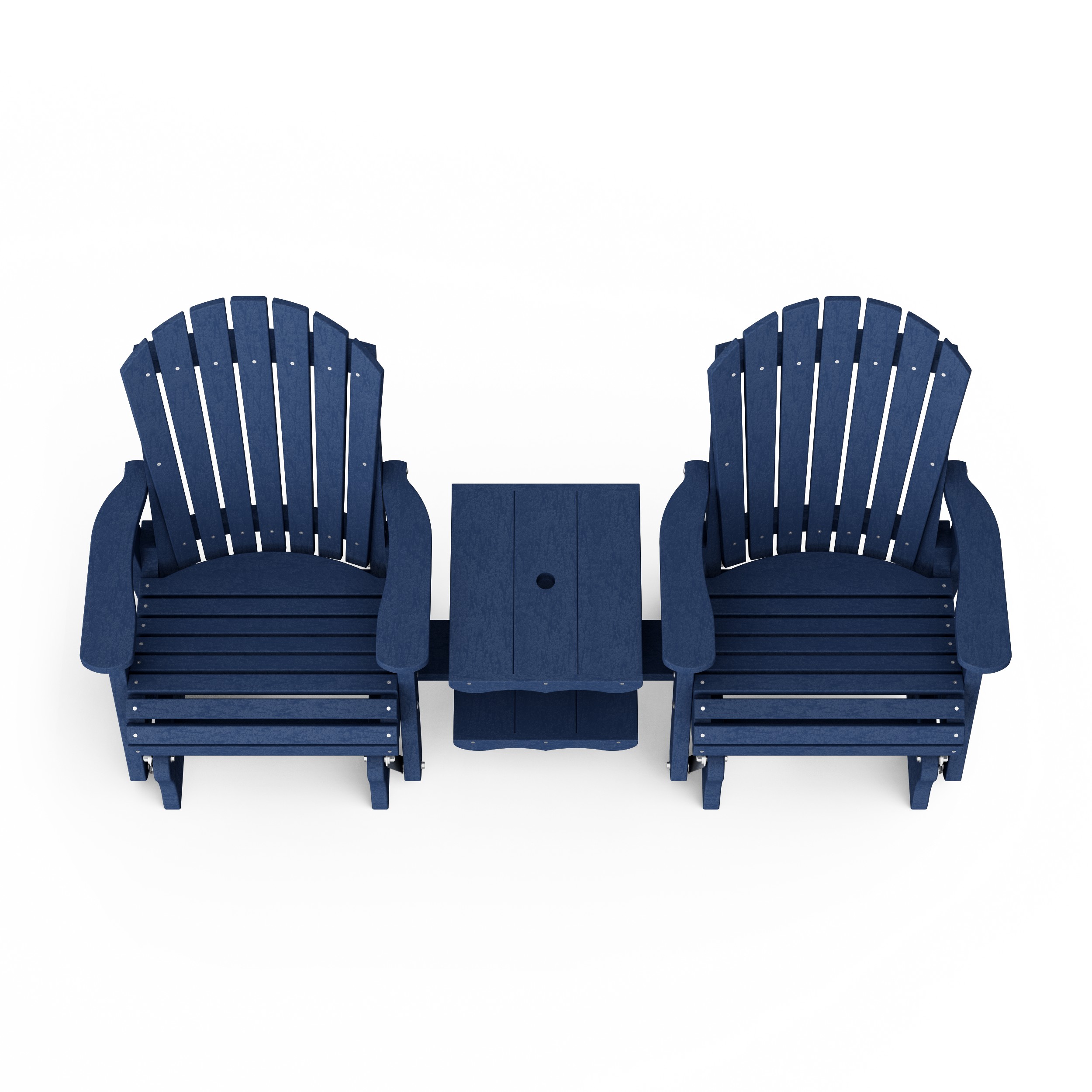 Heritage Adirondack Glider Chair Set with Center Table