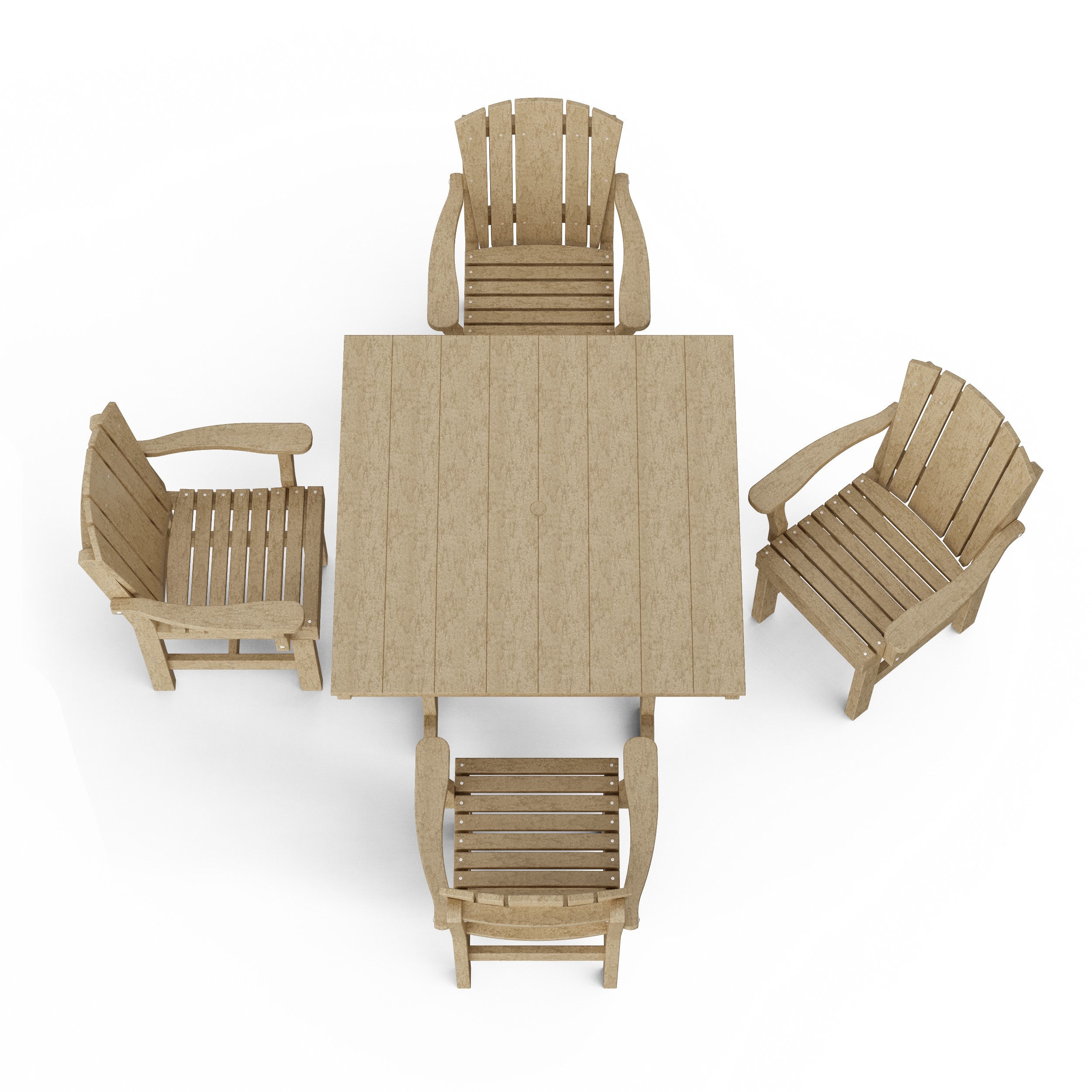 Heritage 5-Piece Arm Chair Square Dining Set