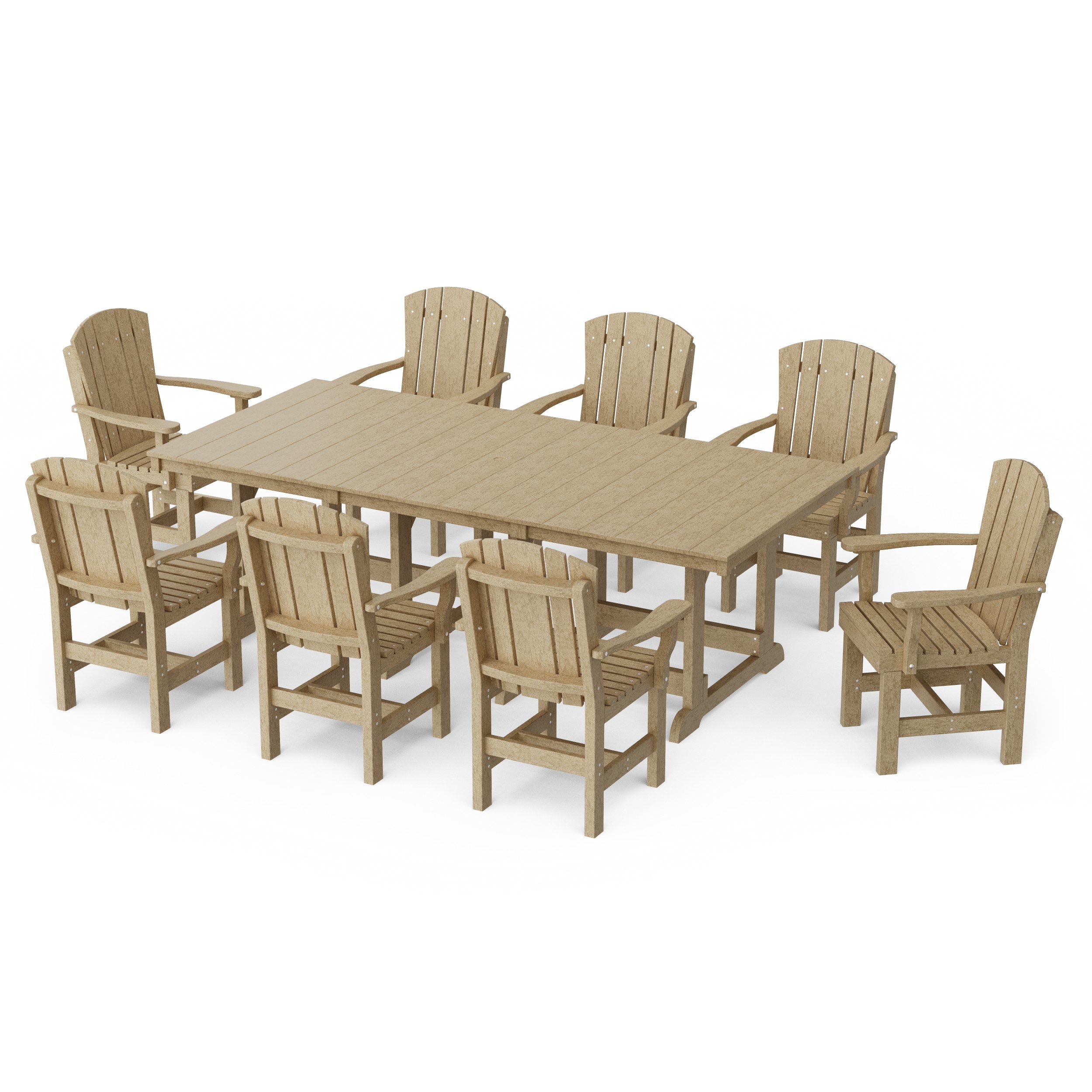 Heritage 9-Piece Arm Chair Rectangular Dining Set