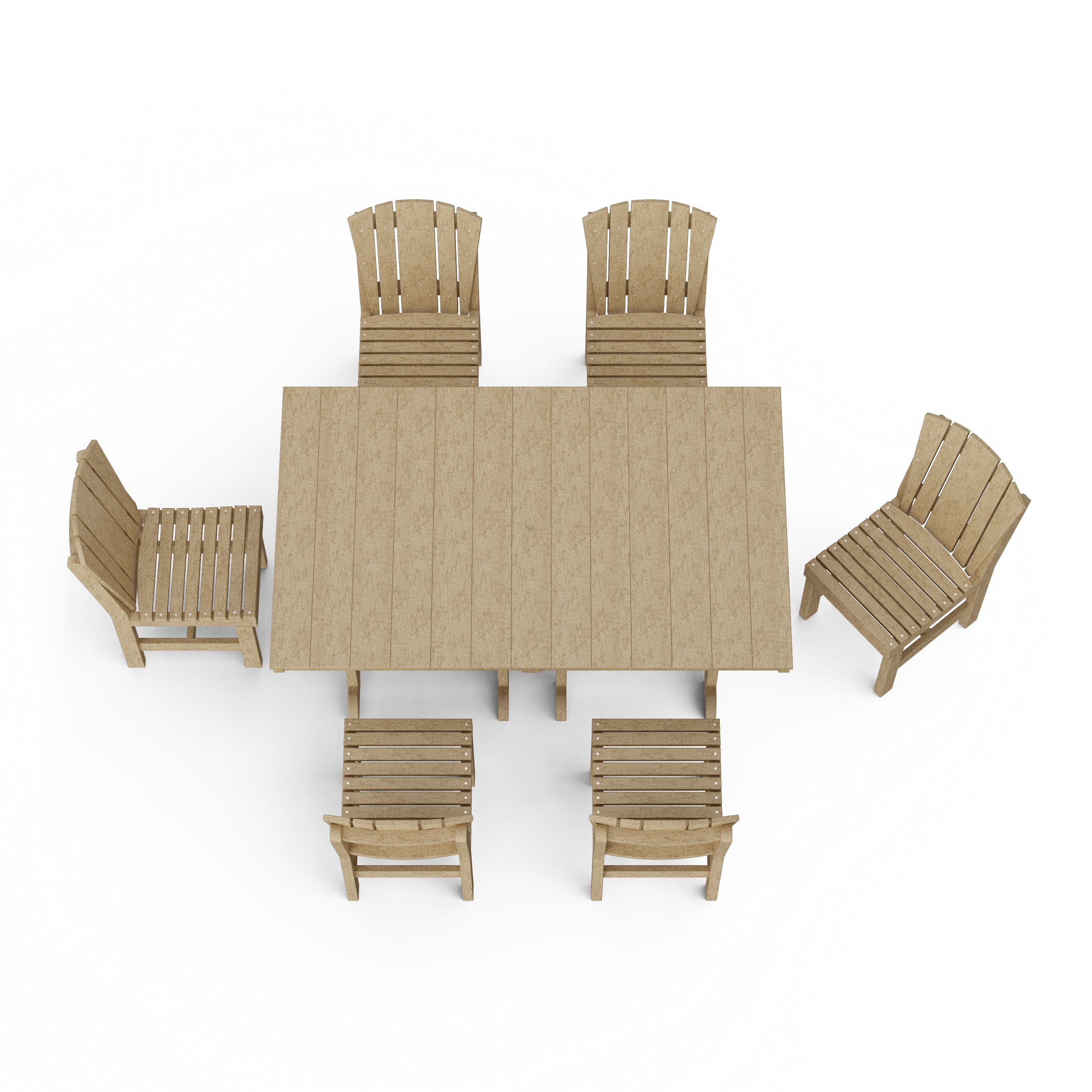 Heritage 7-Piece Side Chair Rectangular Dining Set