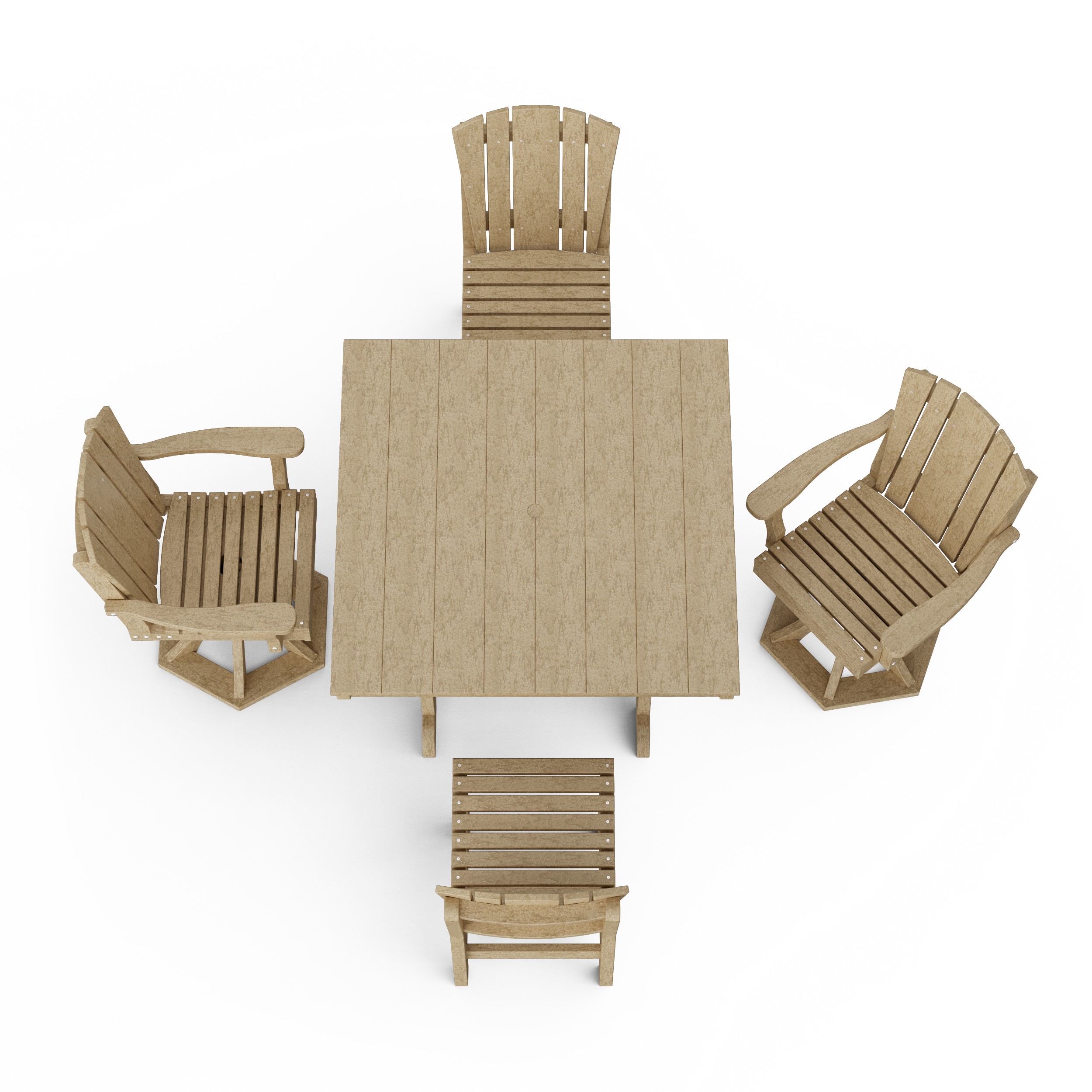 Heritage 5-Piece Dining Set with Swivel Chairs