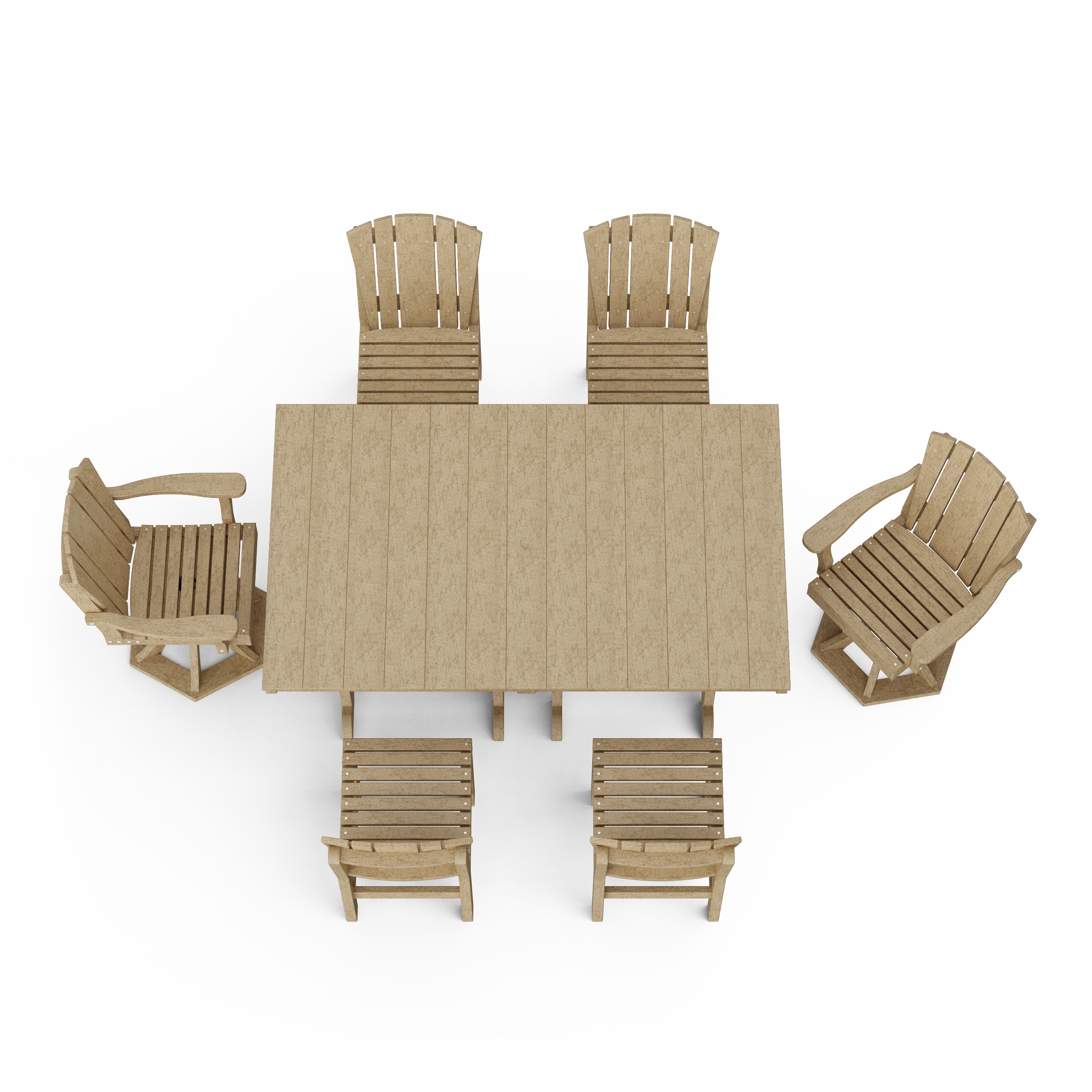 Heritage 7-Piece Dining Set with Swivel Chairs