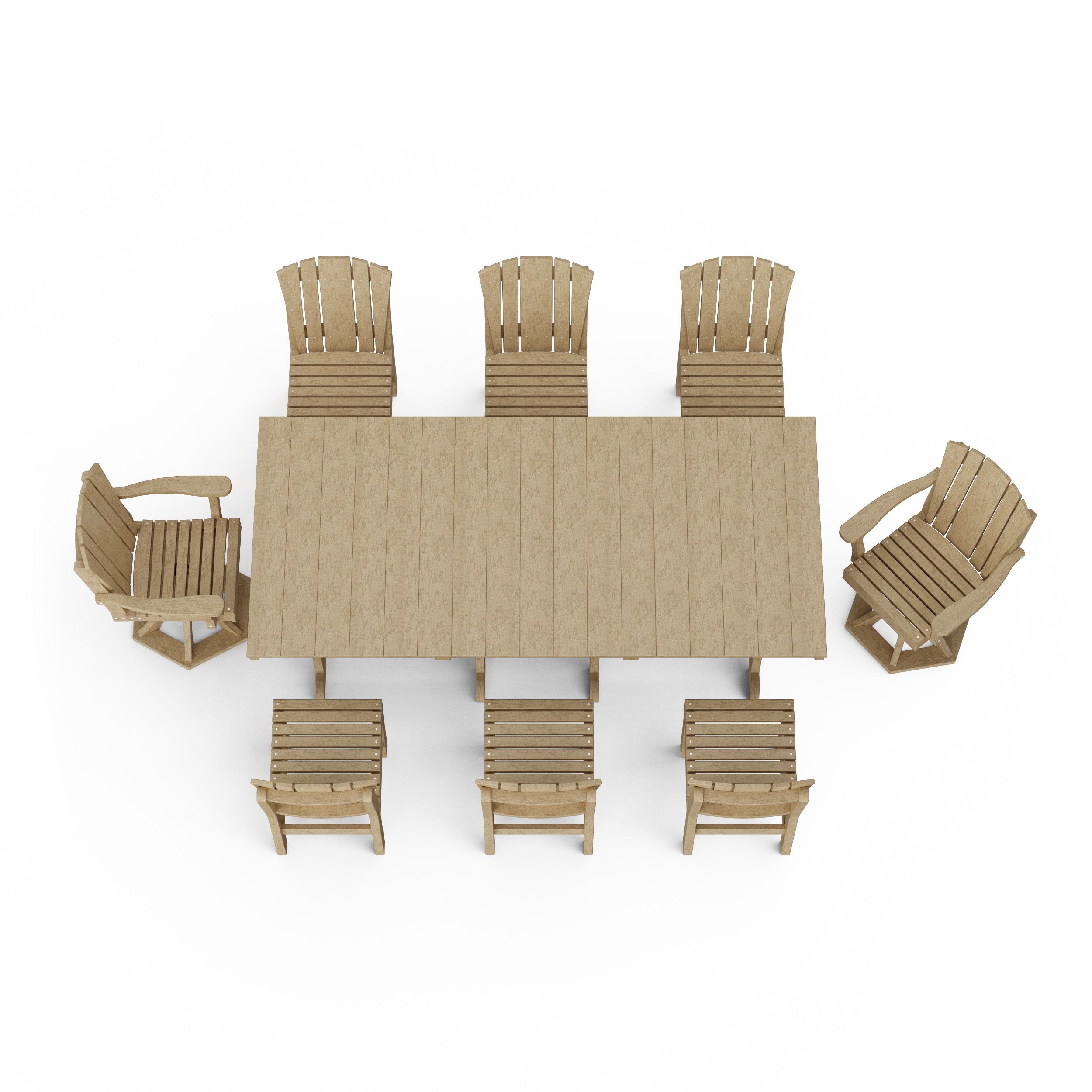 Heritage 9-Piece Dining Set with Swivel Chairs