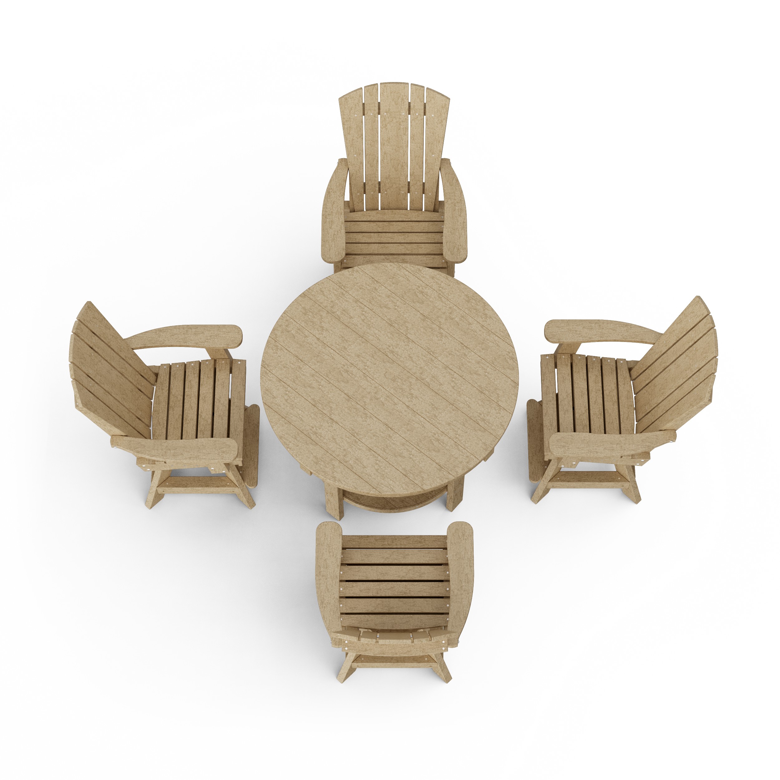 Heritage 5-Piece Round Counter Height Dining Set with Swivel Chairs