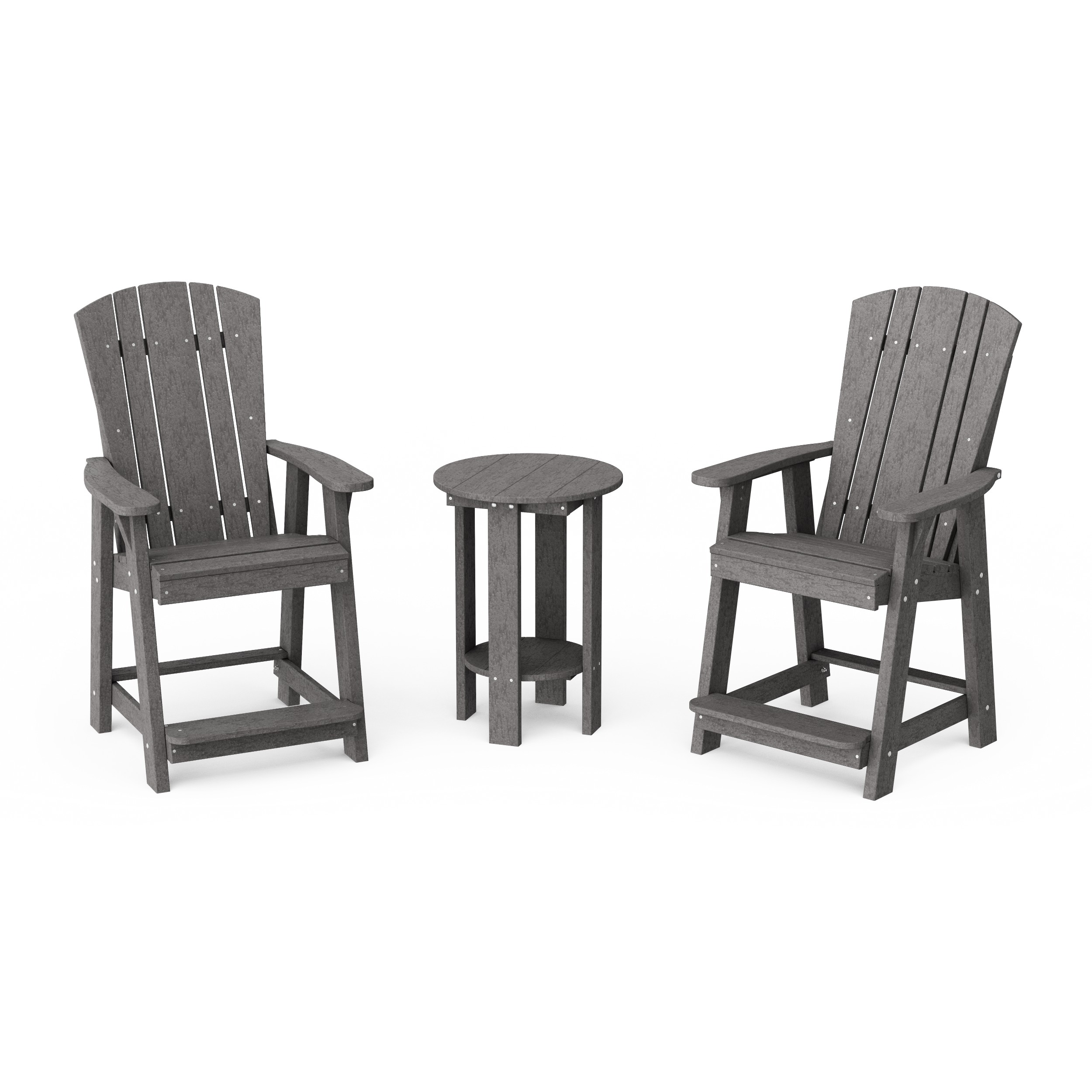 Heritage 3-Piece Balcony Counter Chair Set with Side Table