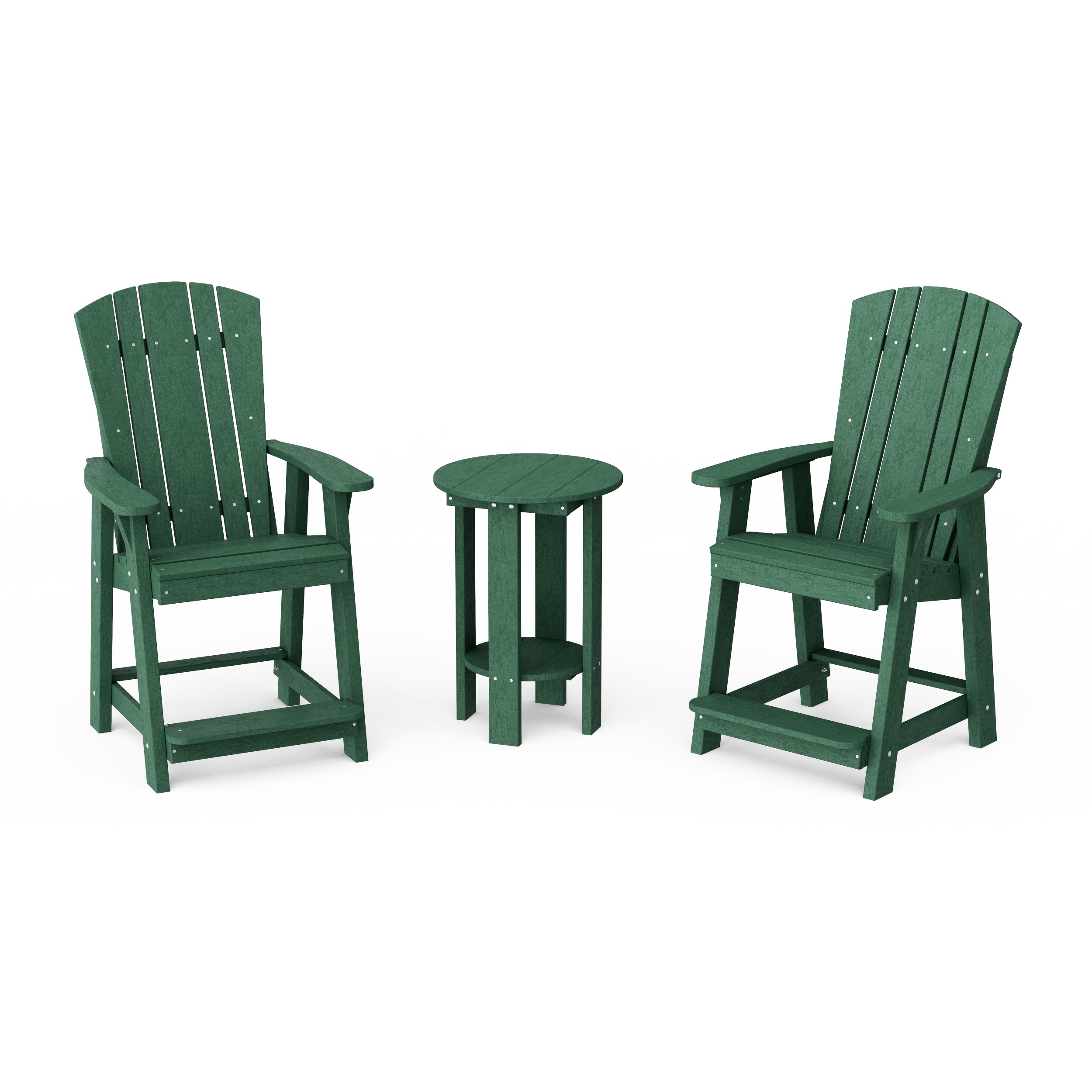 Heritage 3-Piece Balcony Counter Chair Set with Side Table