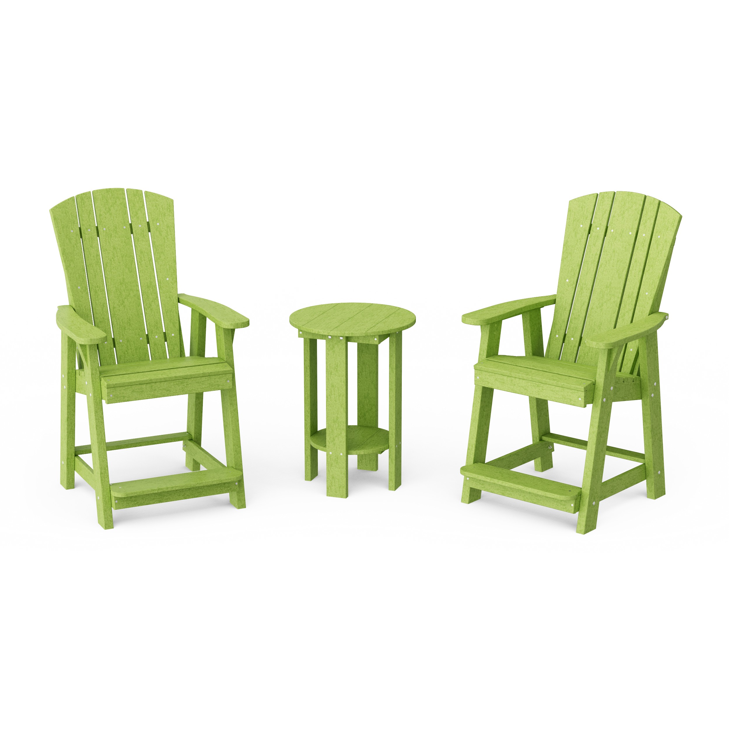 Heritage 3-Piece Balcony Counter Chair Set with Side Table