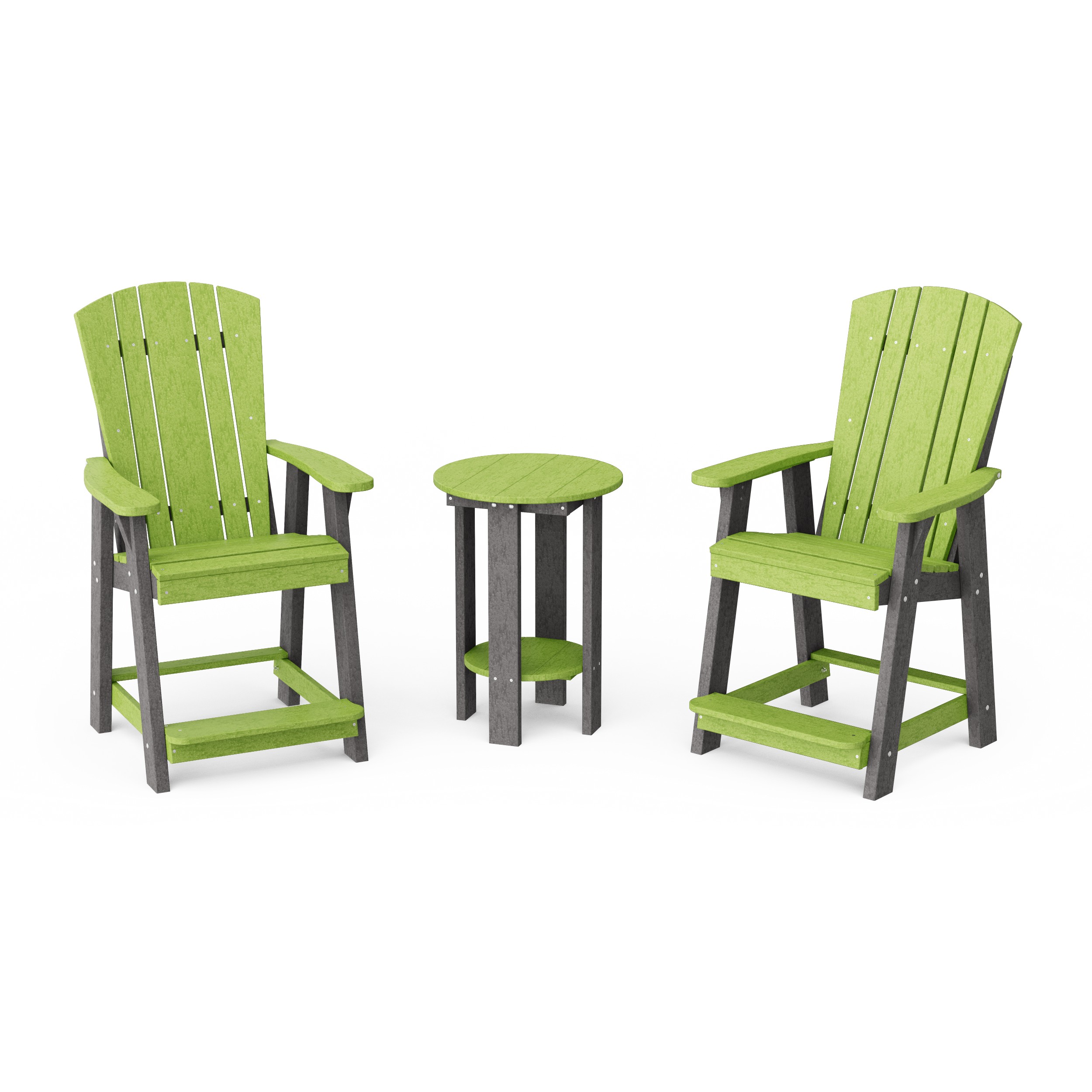Heritage 3-Piece Balcony Counter Chair Set with Side Table