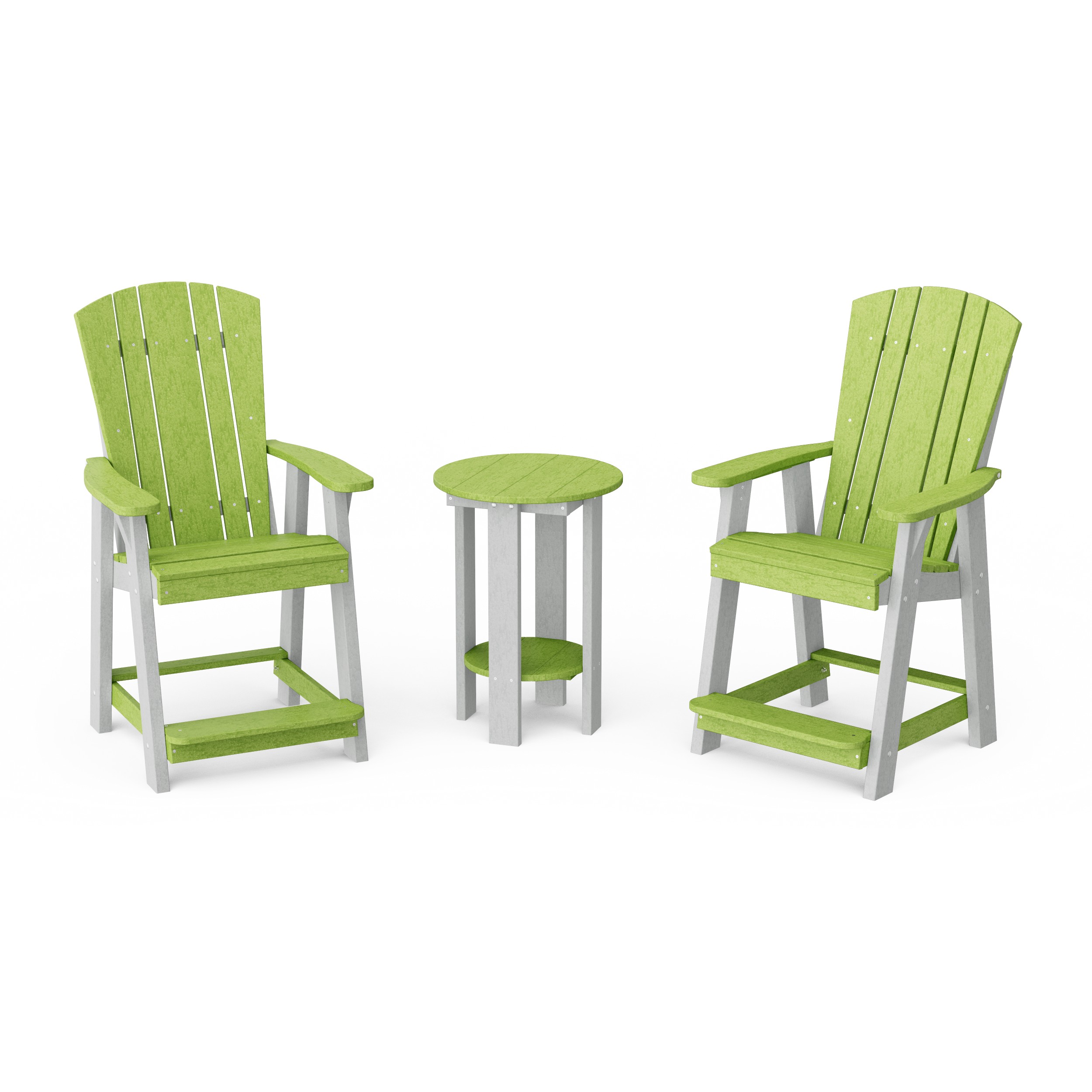 Heritage 3-Piece Balcony Counter Chair Set with Side Table