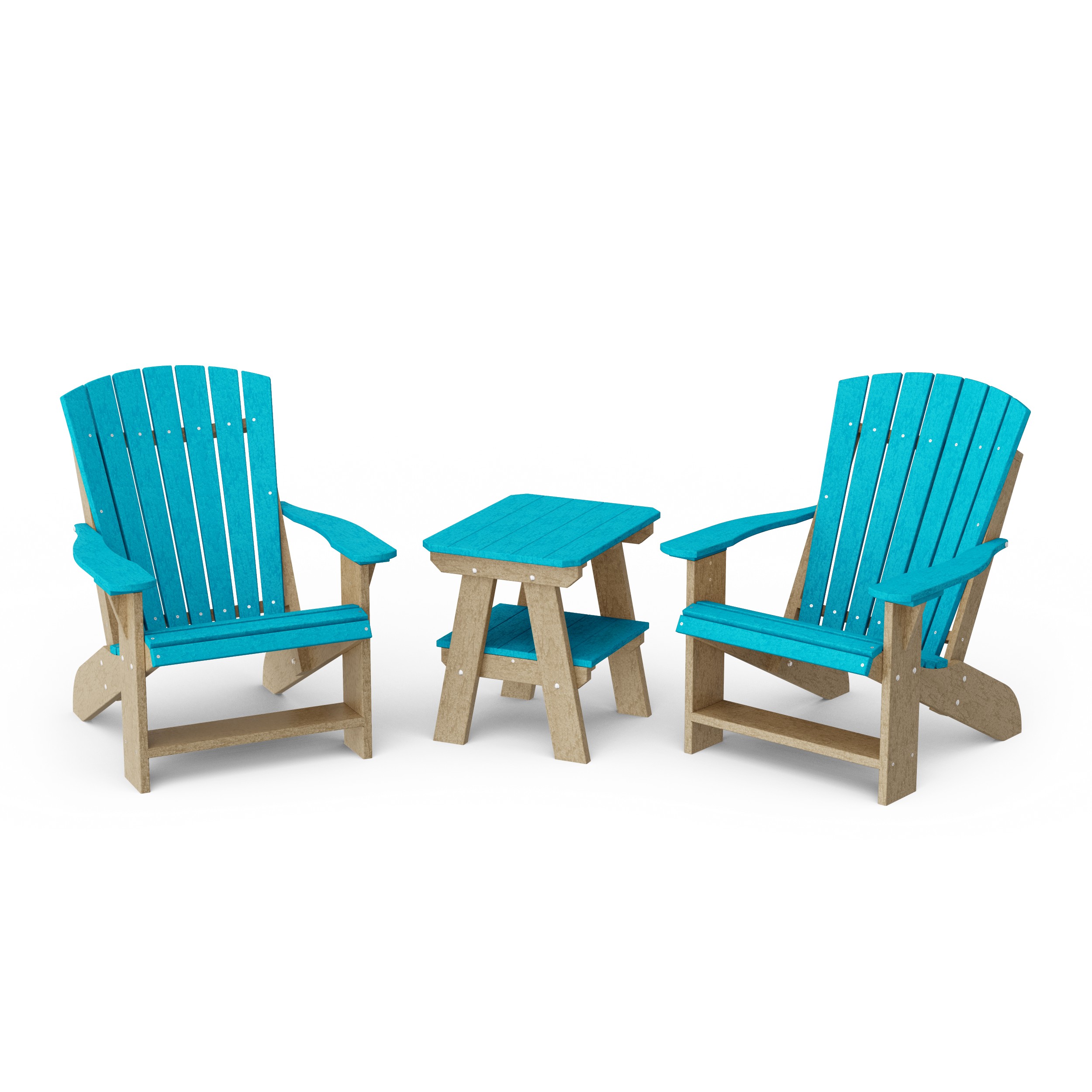 Heritage 3-Piece Adirondack Chair Set with Side Table