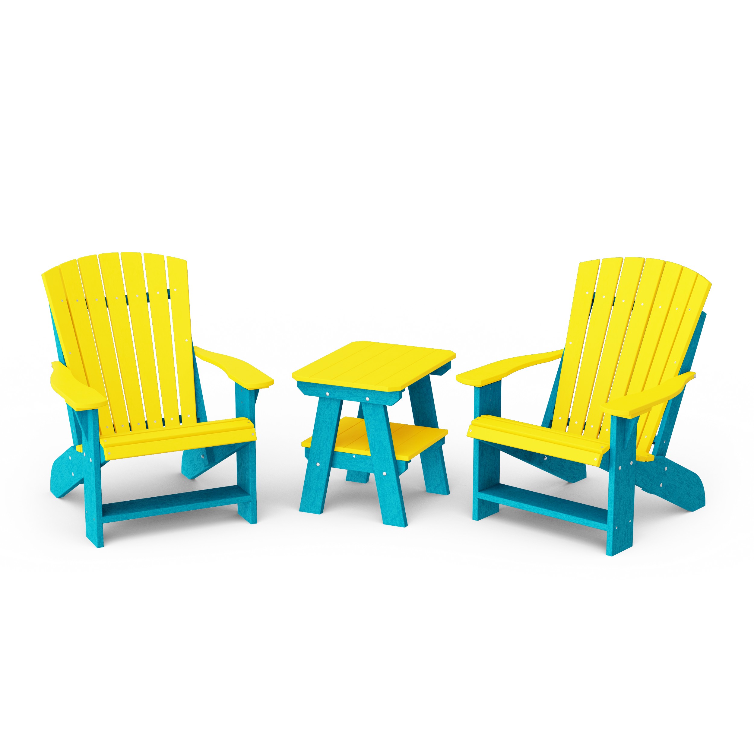 Heritage 3-Piece Adirondack Chair Set with Side Table