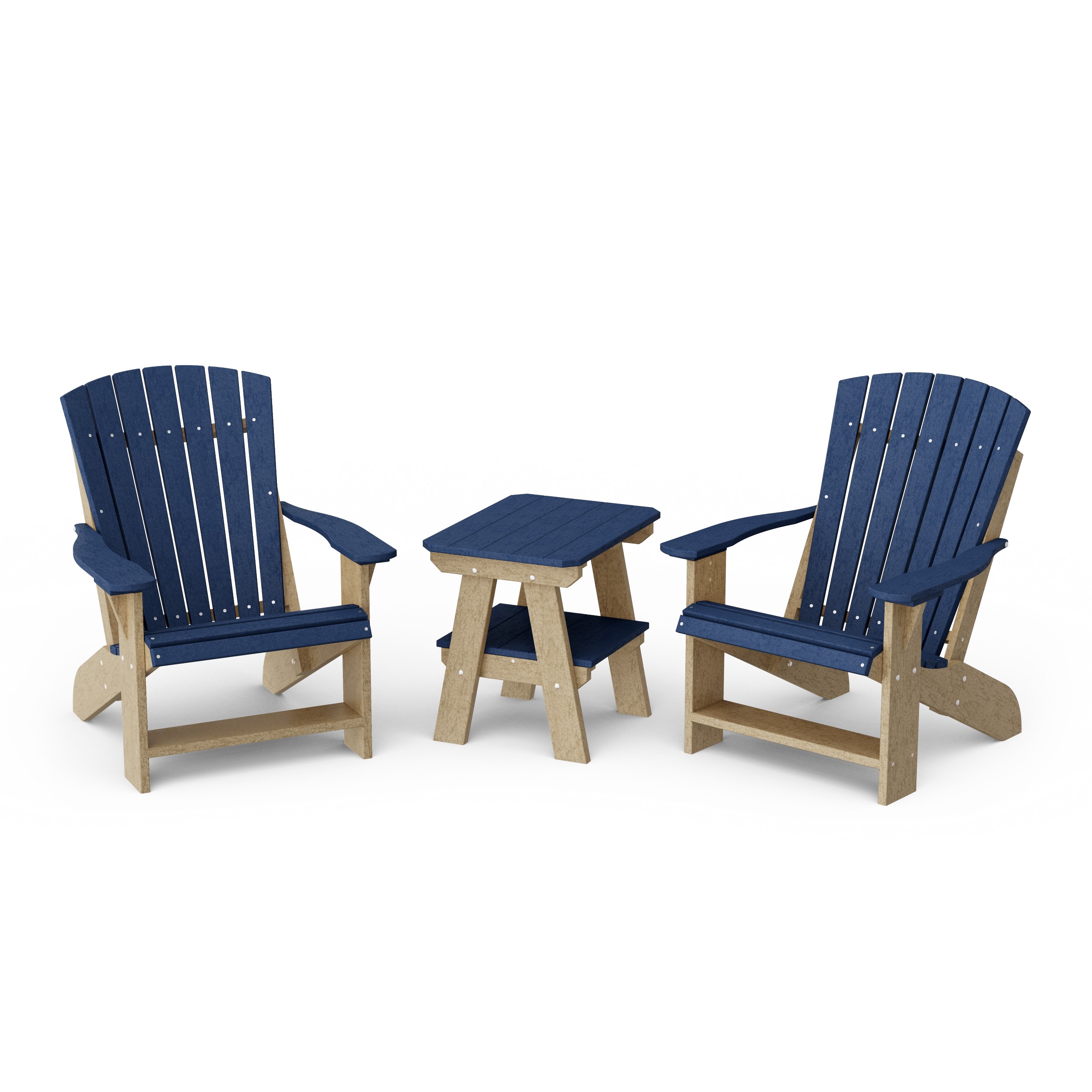 Heritage 3-Piece Adirondack Chair Set with Side Table