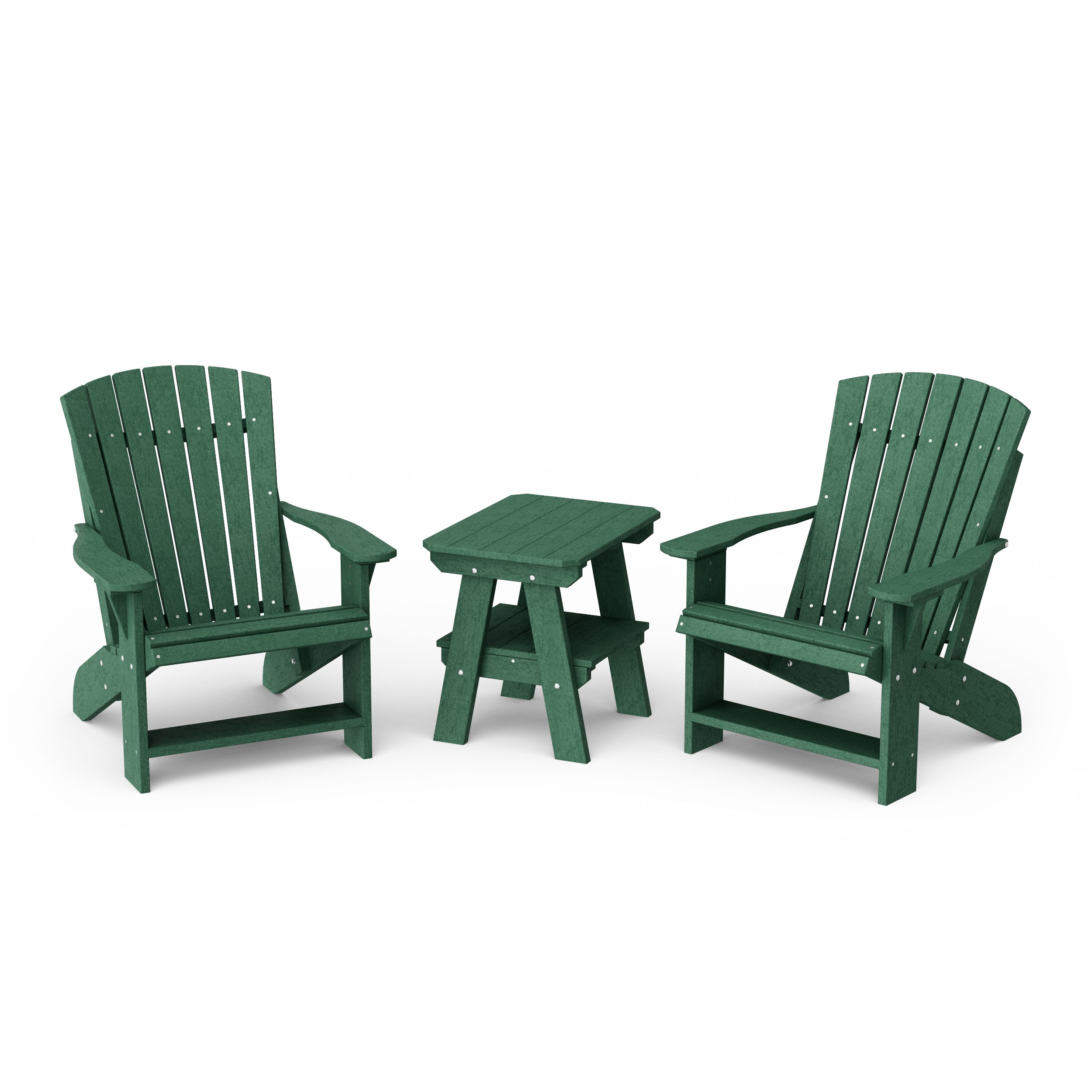 Heritage 3-Piece Adirondack Chair Set with Side Table