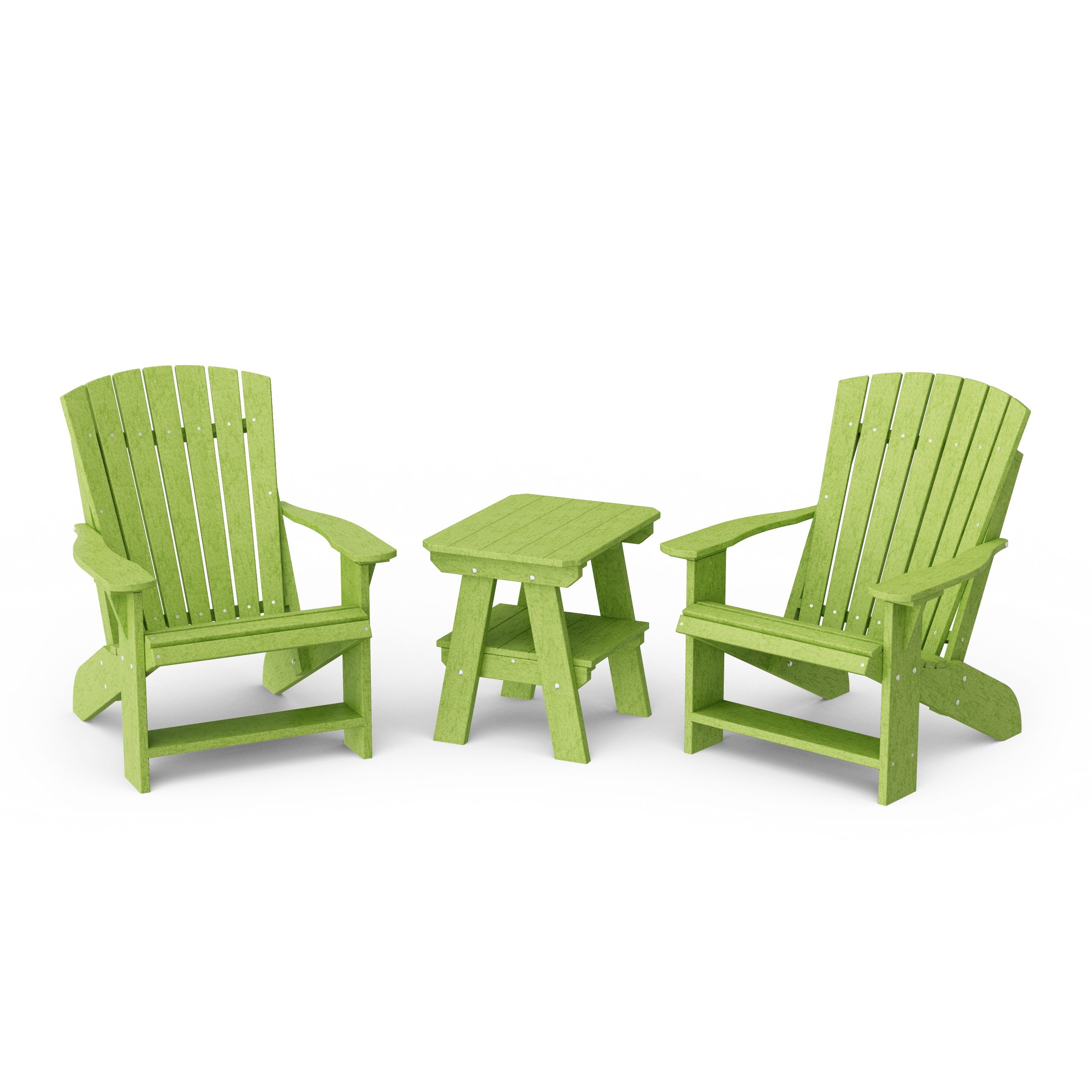 Heritage 3-Piece Adirondack Chair Set with Side Table
