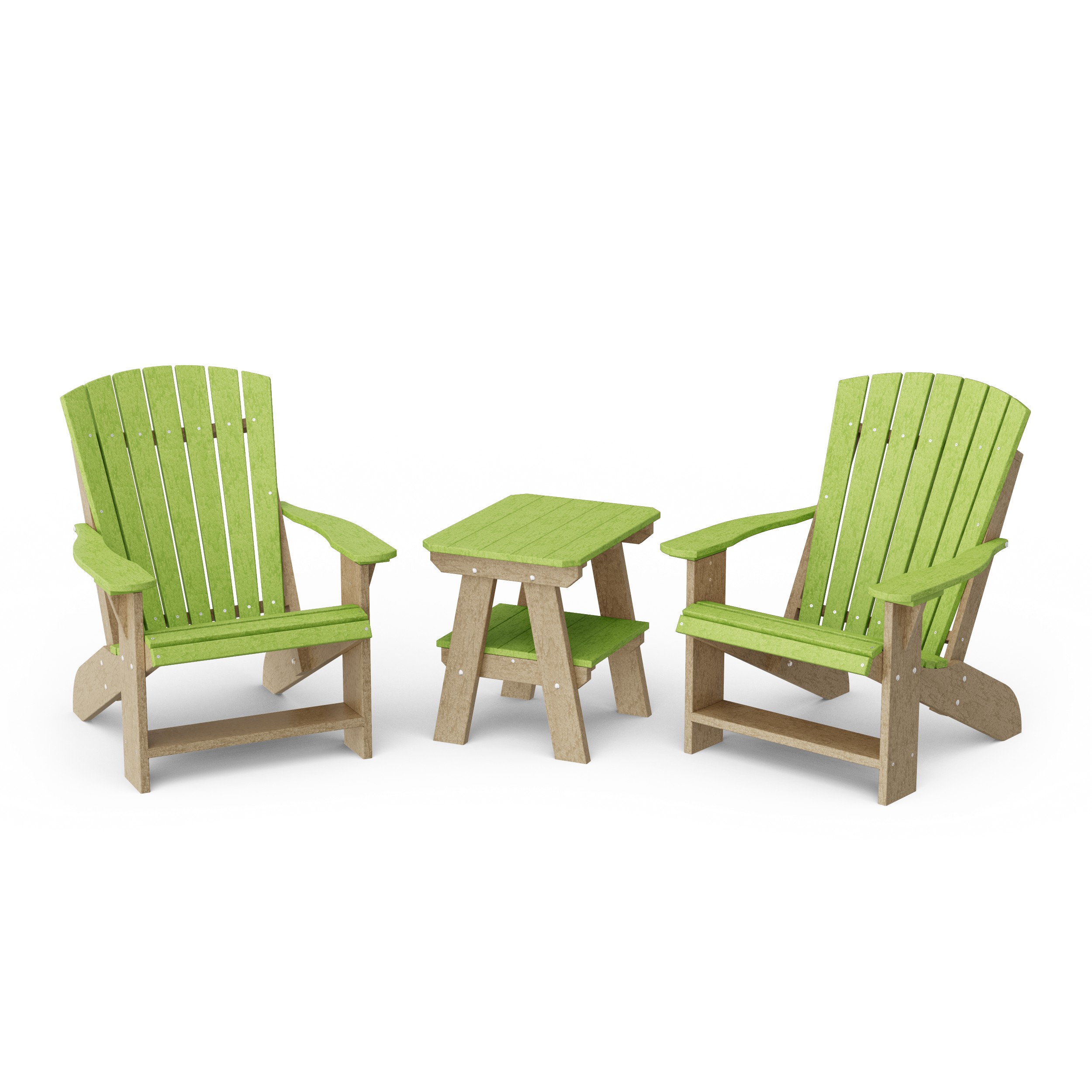 Heritage 3-Piece Adirondack Chair Set with Side Table