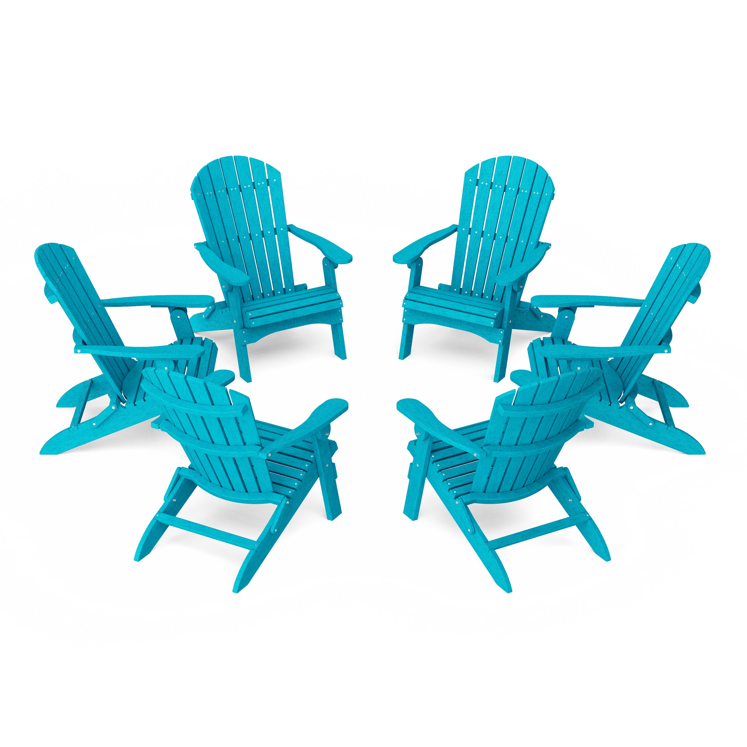 Heritage Folding Adirondack Chairs Set of 6