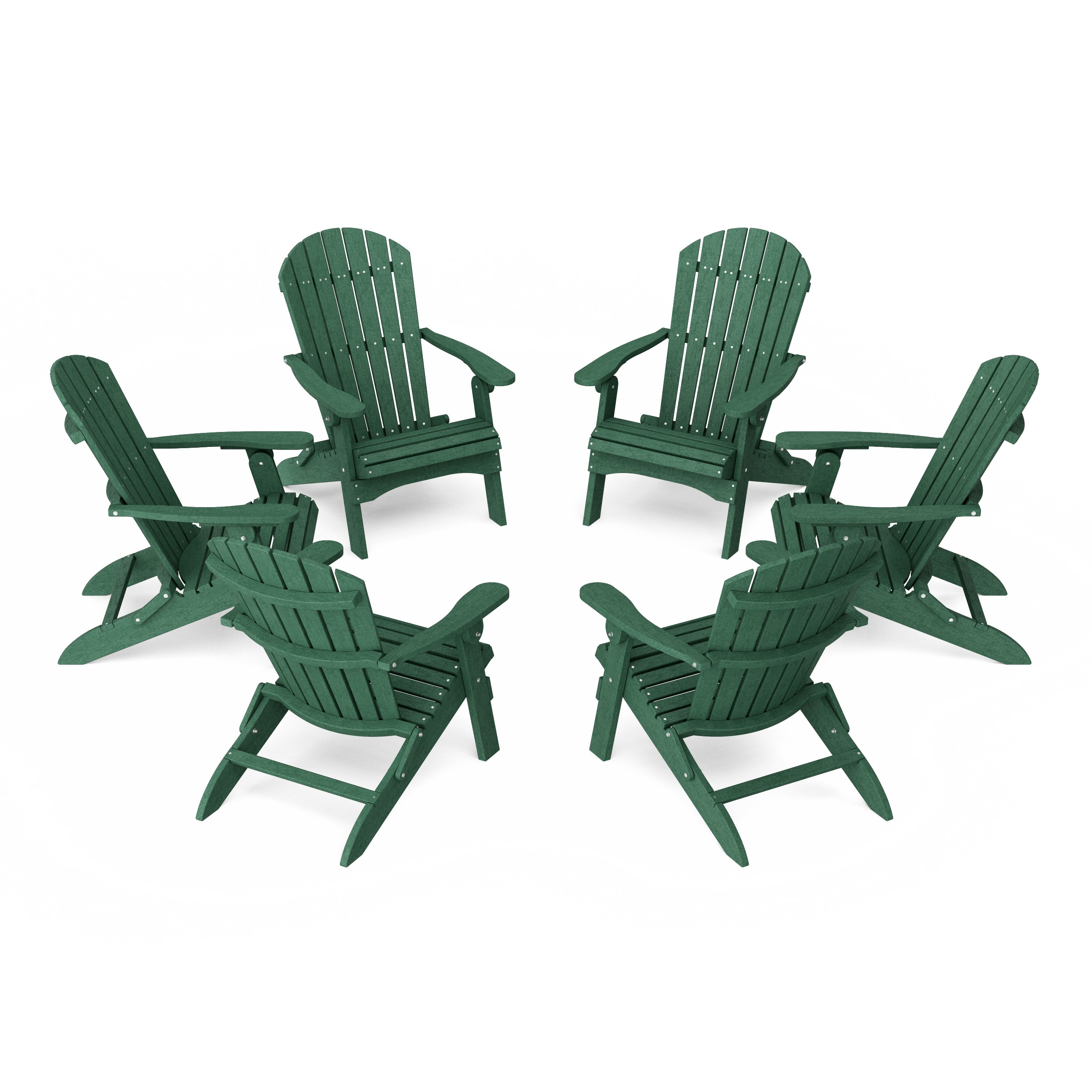 Heritage Folding Adirondack Chairs Set of 6