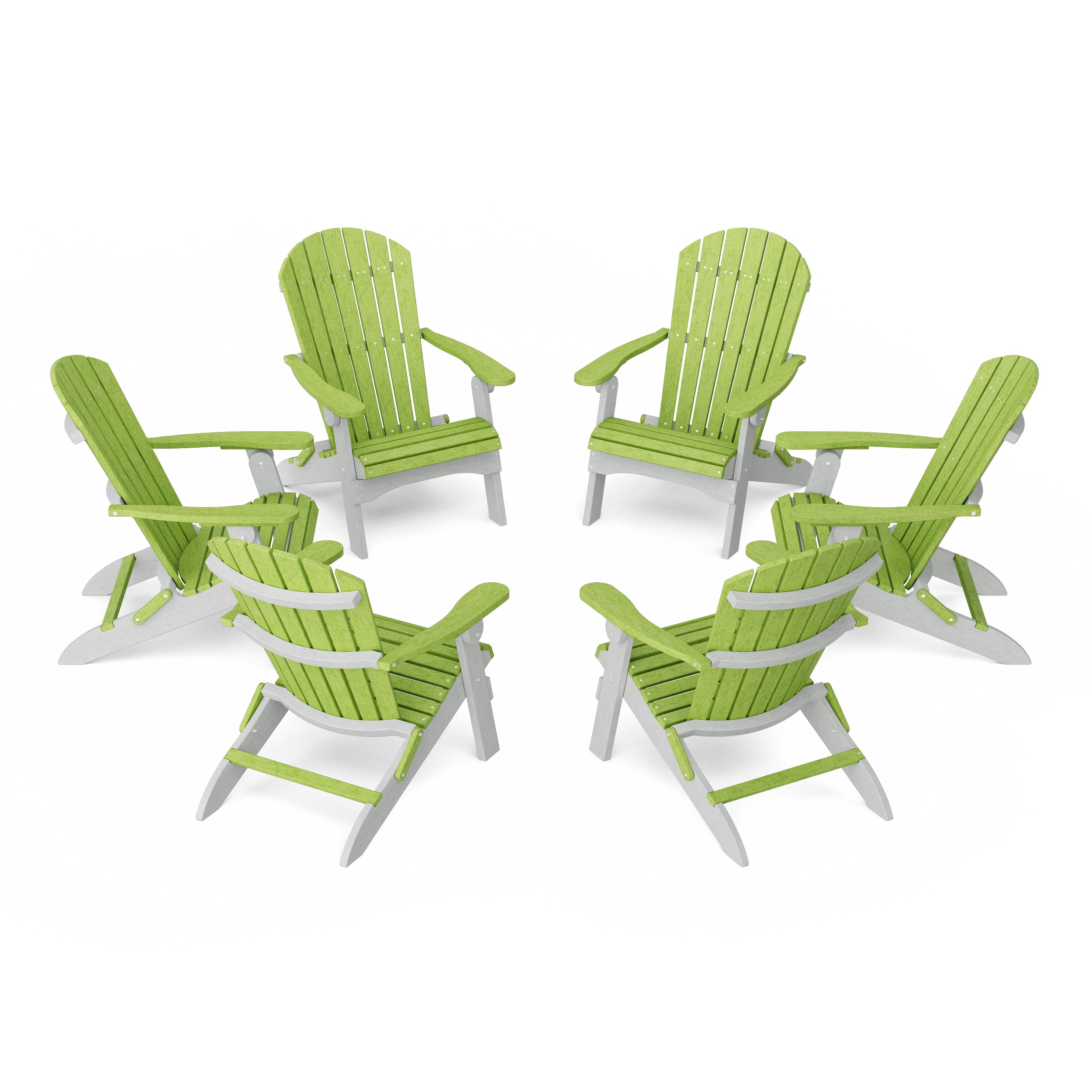 Heritage Folding Adirondack Chairs Set of 6