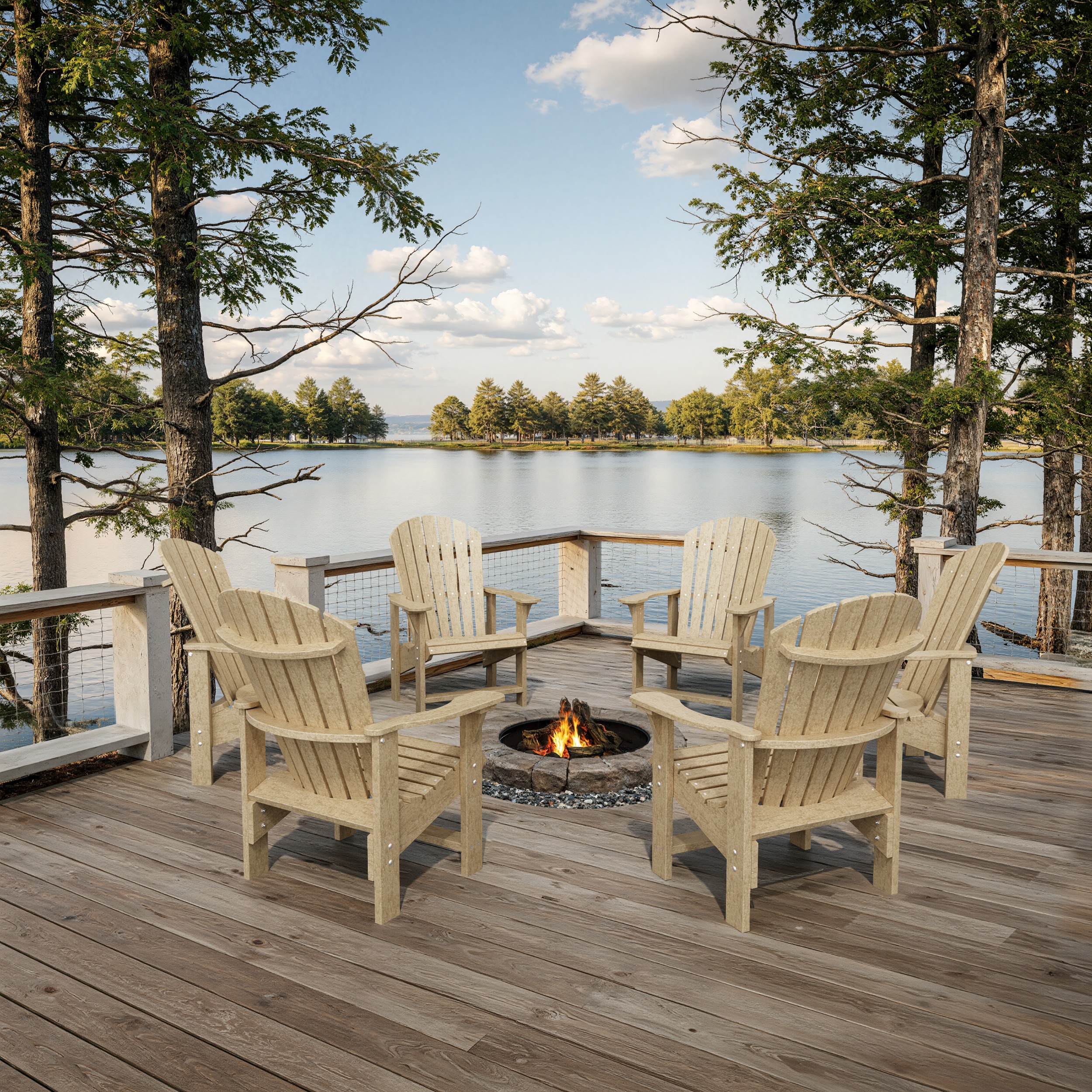 Heritage Upright Adirondack Chairs Set of 6