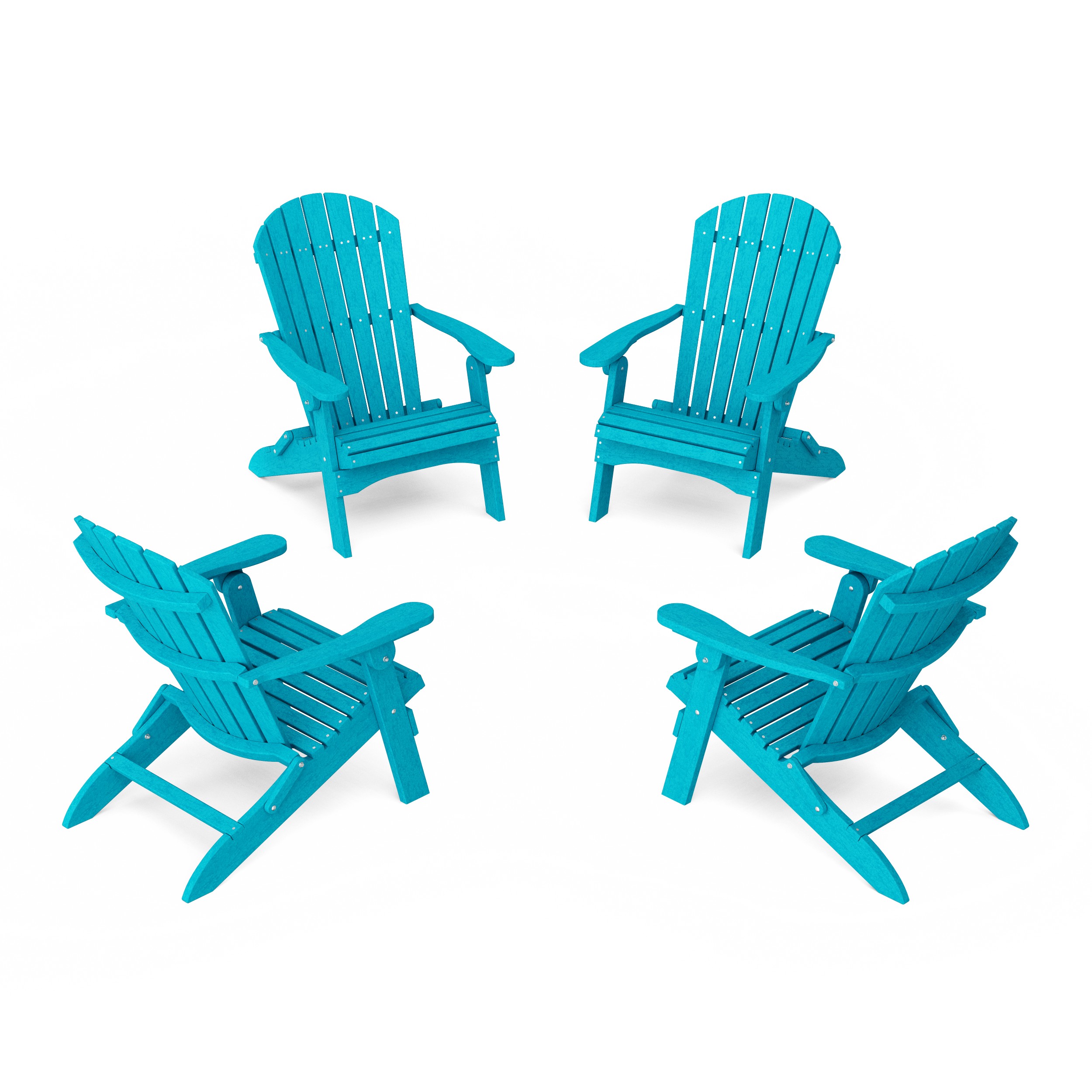 Heritage Folding Adirondack Chairs Set of 4