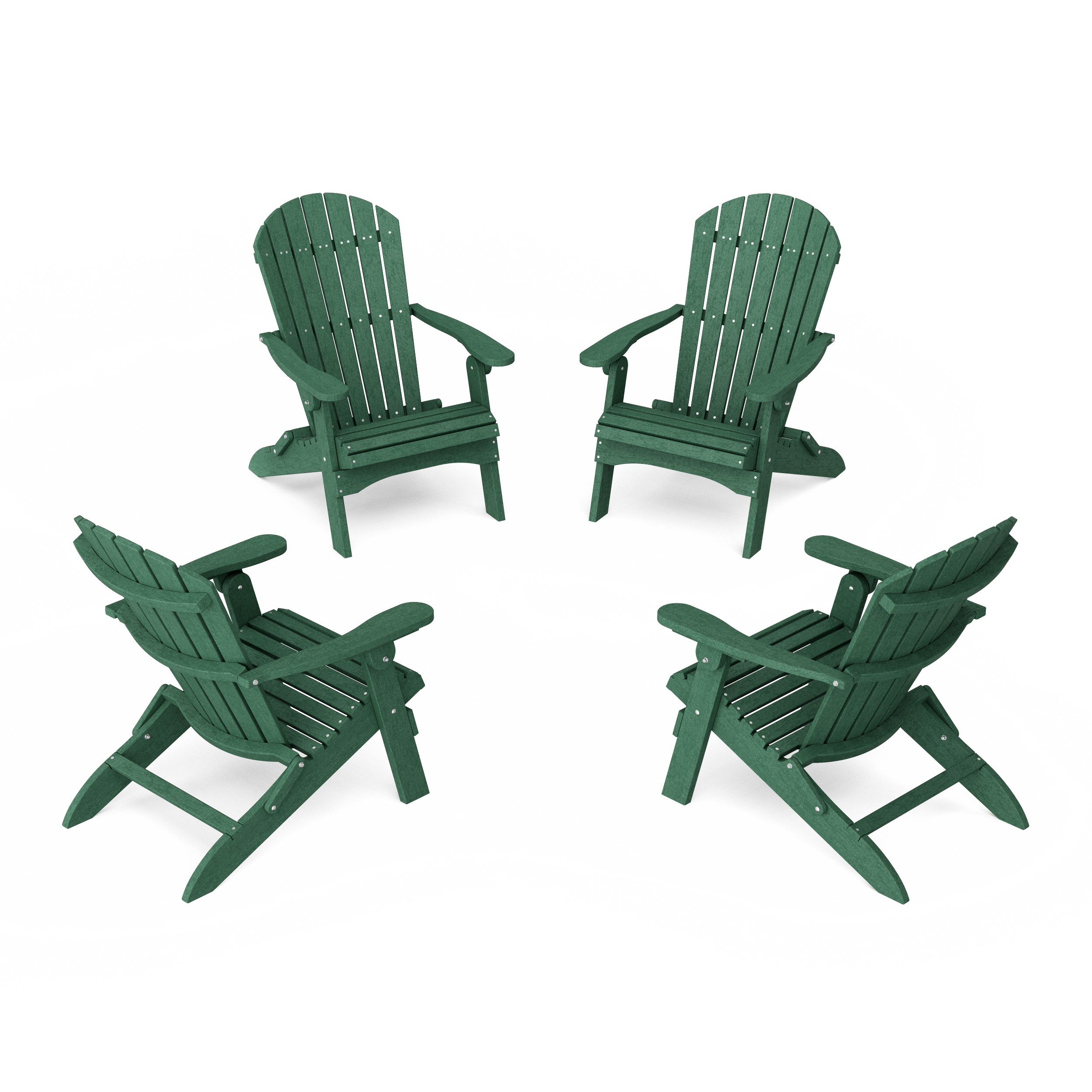 Heritage Folding Adirondack Chairs Set of 4