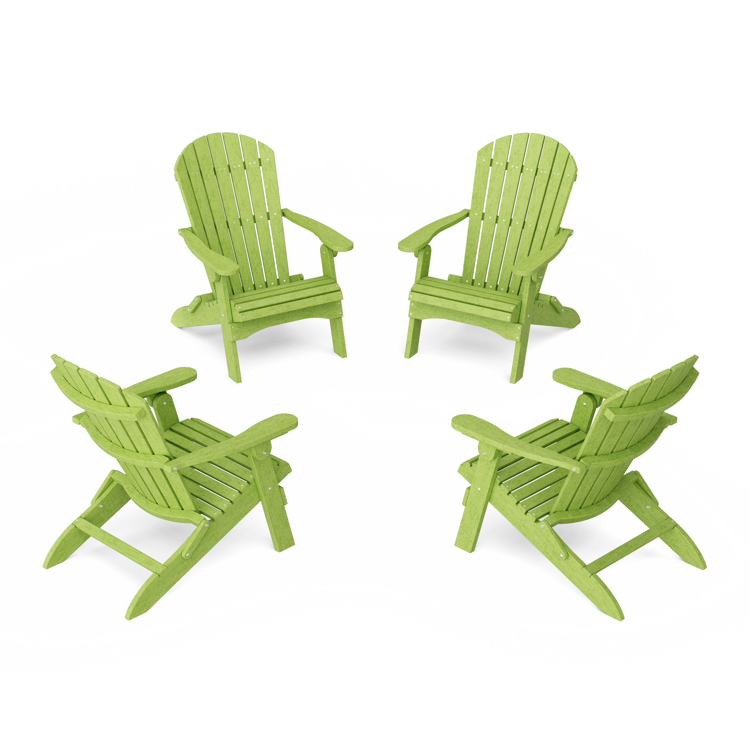 Heritage Folding Adirondack Chairs Set of 4