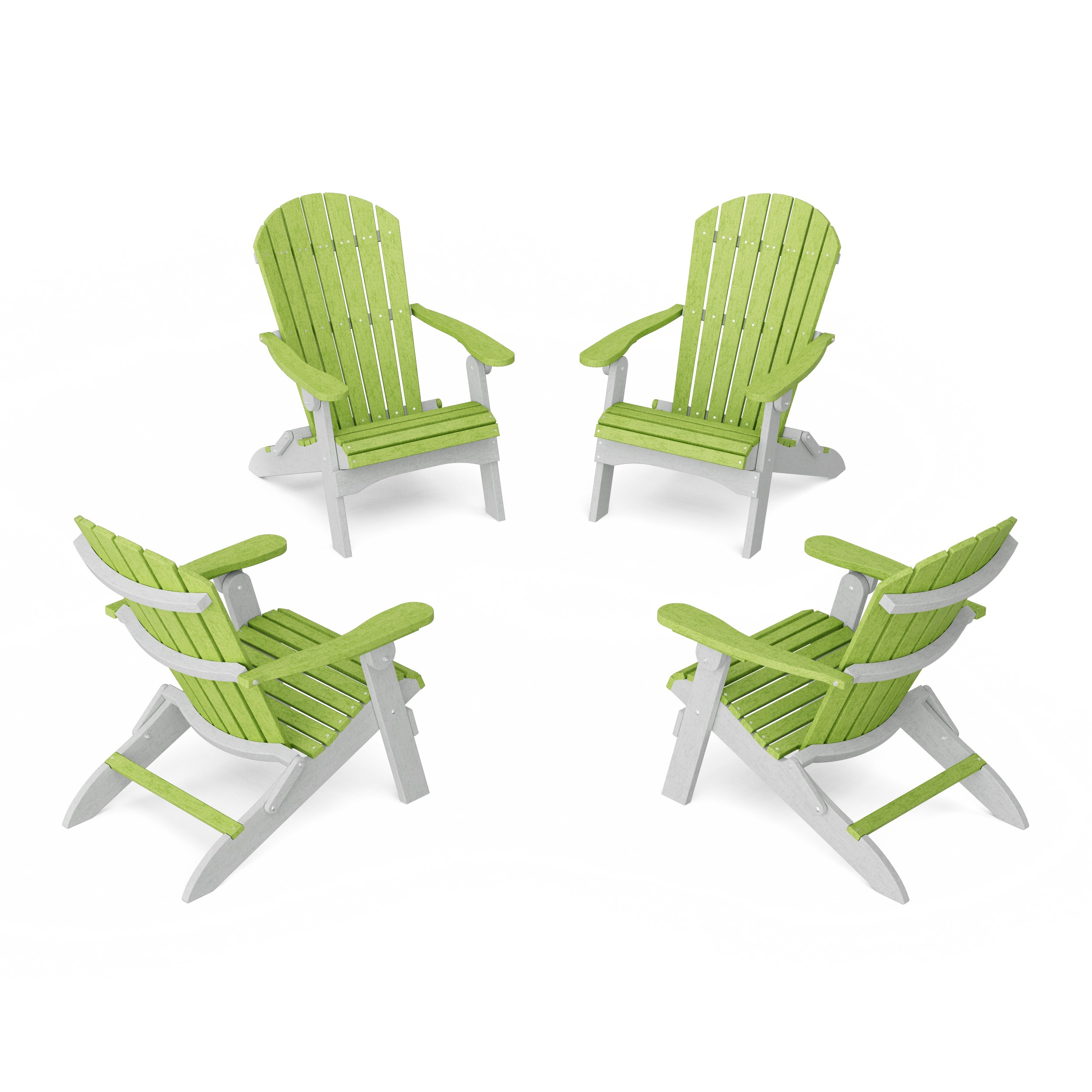Heritage Folding Adirondack Chairs Set of 4