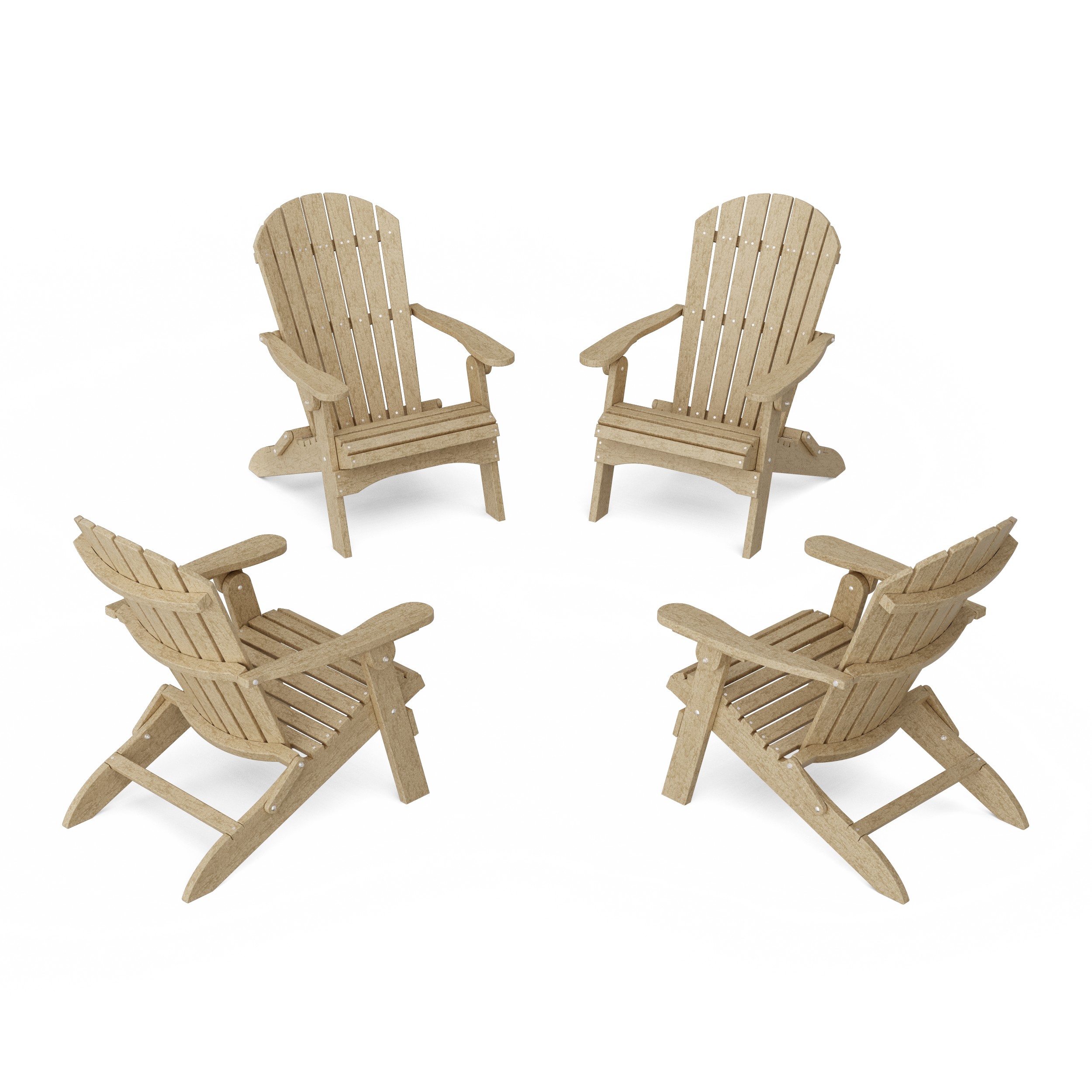 Heritage Folding Adirondack Chairs Set of 4