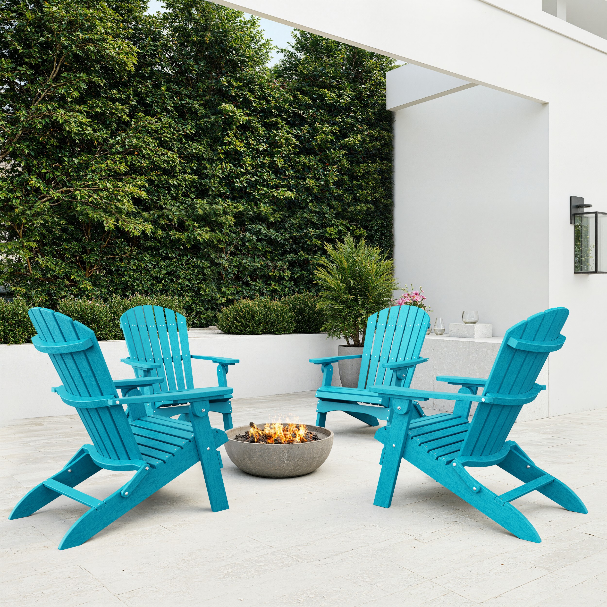 Heritage Folding Adirondack Chairs Set of 4