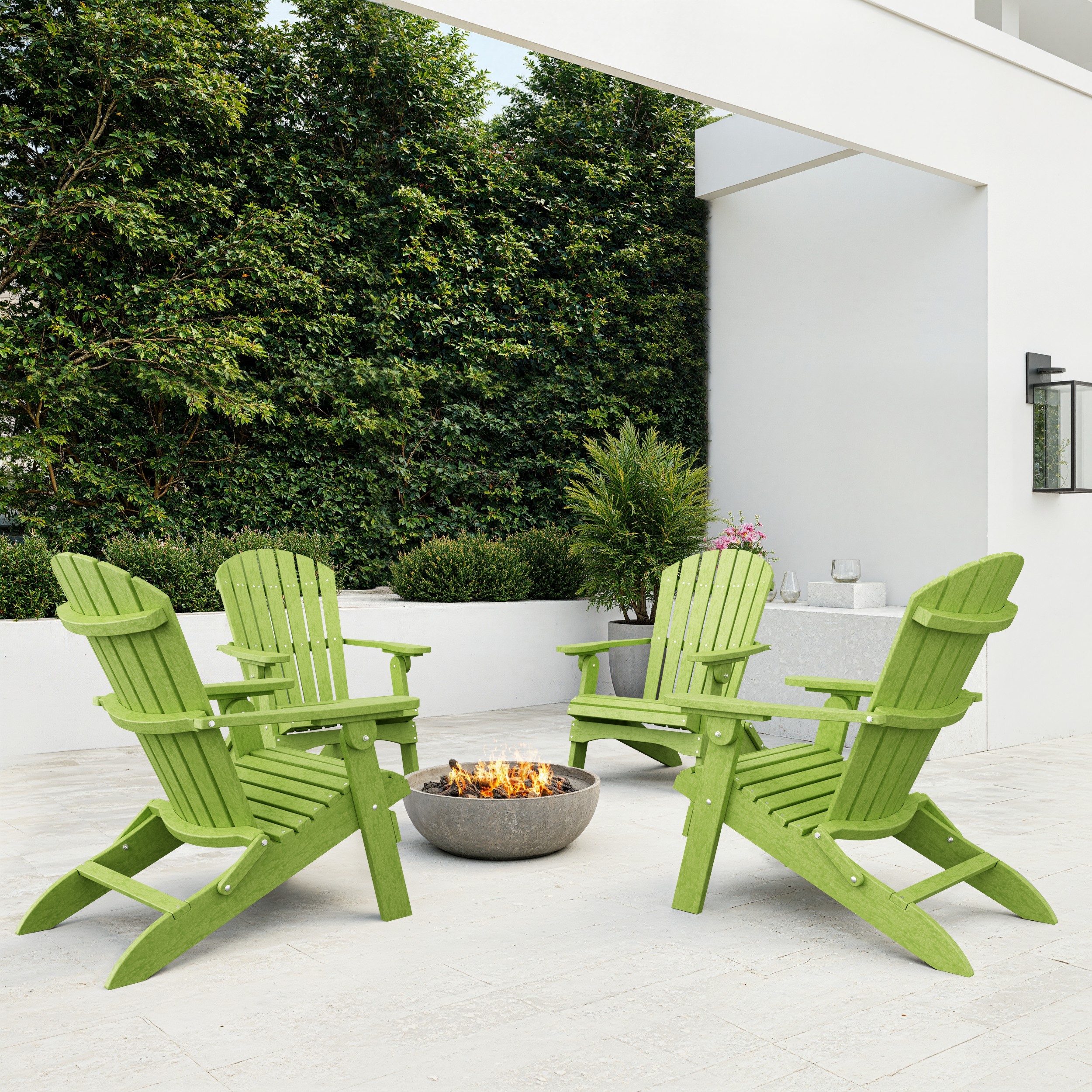 Heritage Folding Adirondack Chairs Set of 4