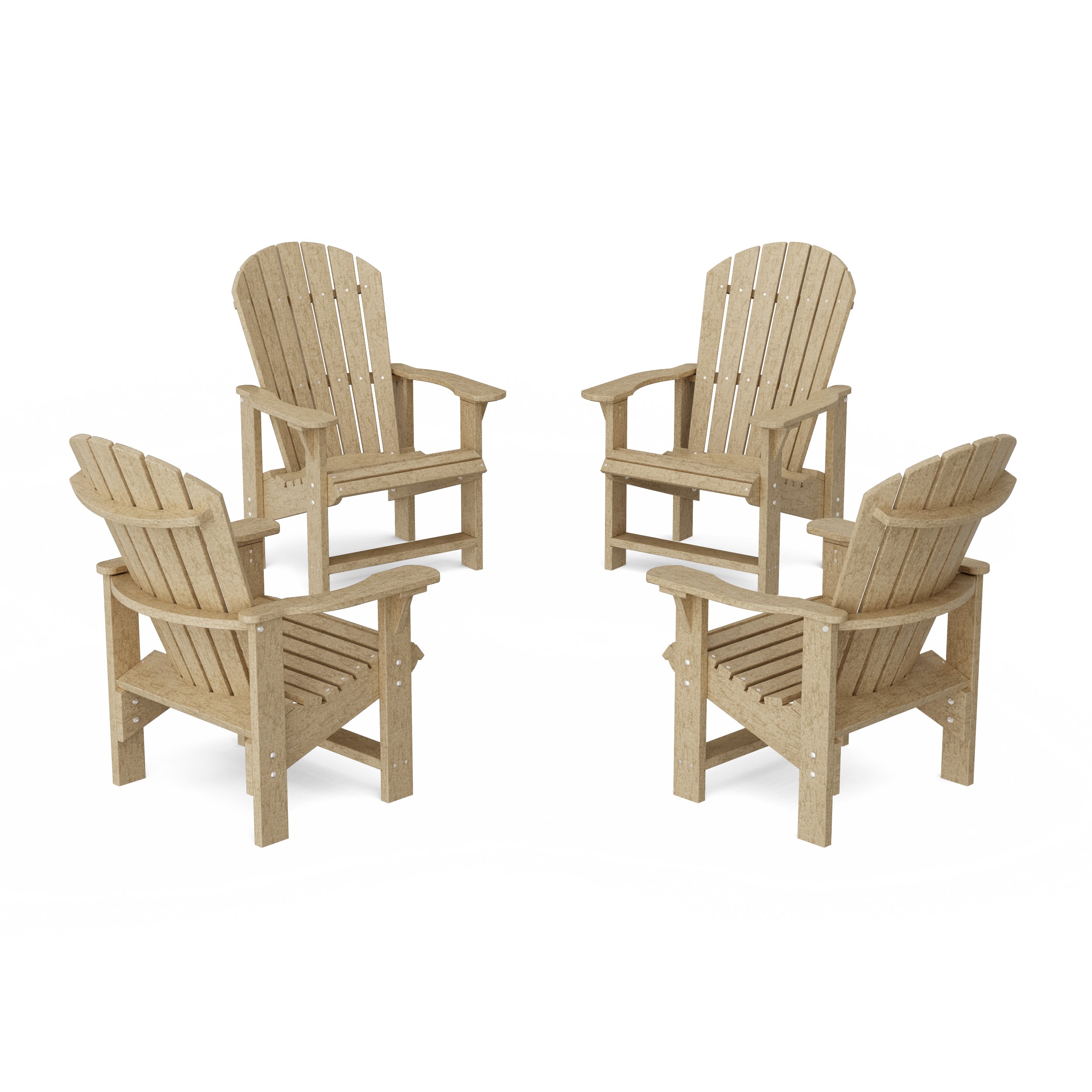 Heritage Upright Adirondack Chairs Set of 4