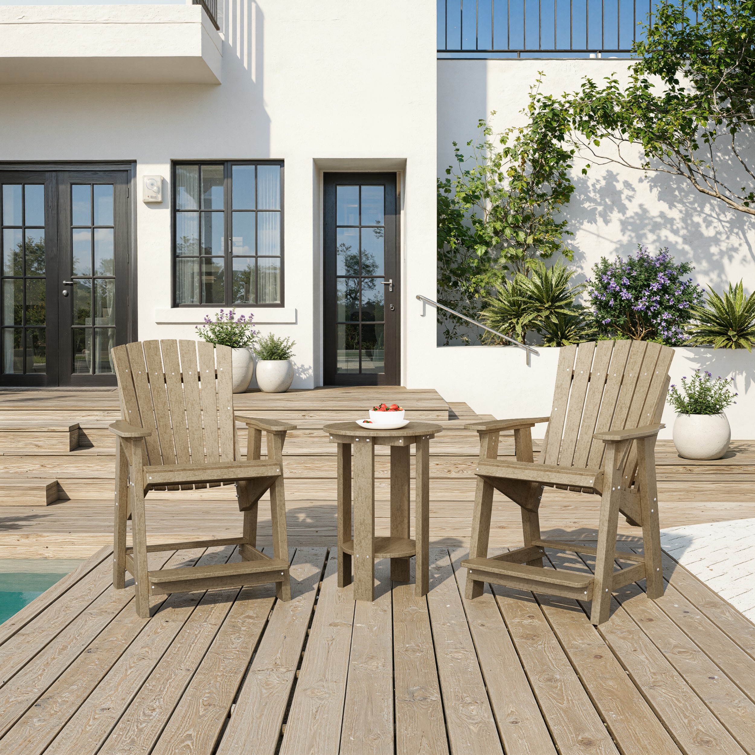 Heritage Tall Adirondack Chairs with Table