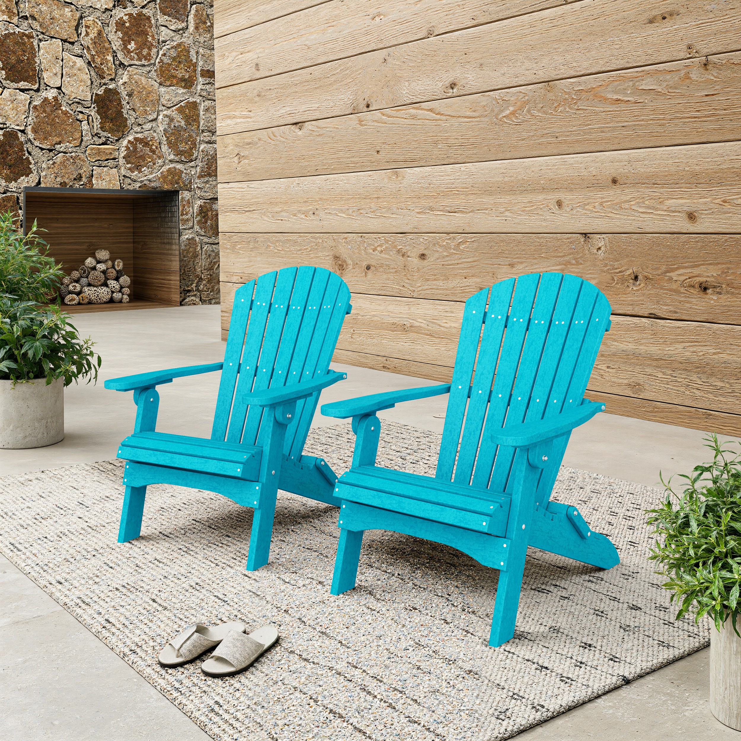 Heritage Folding Adirondack Chairs Set of 2