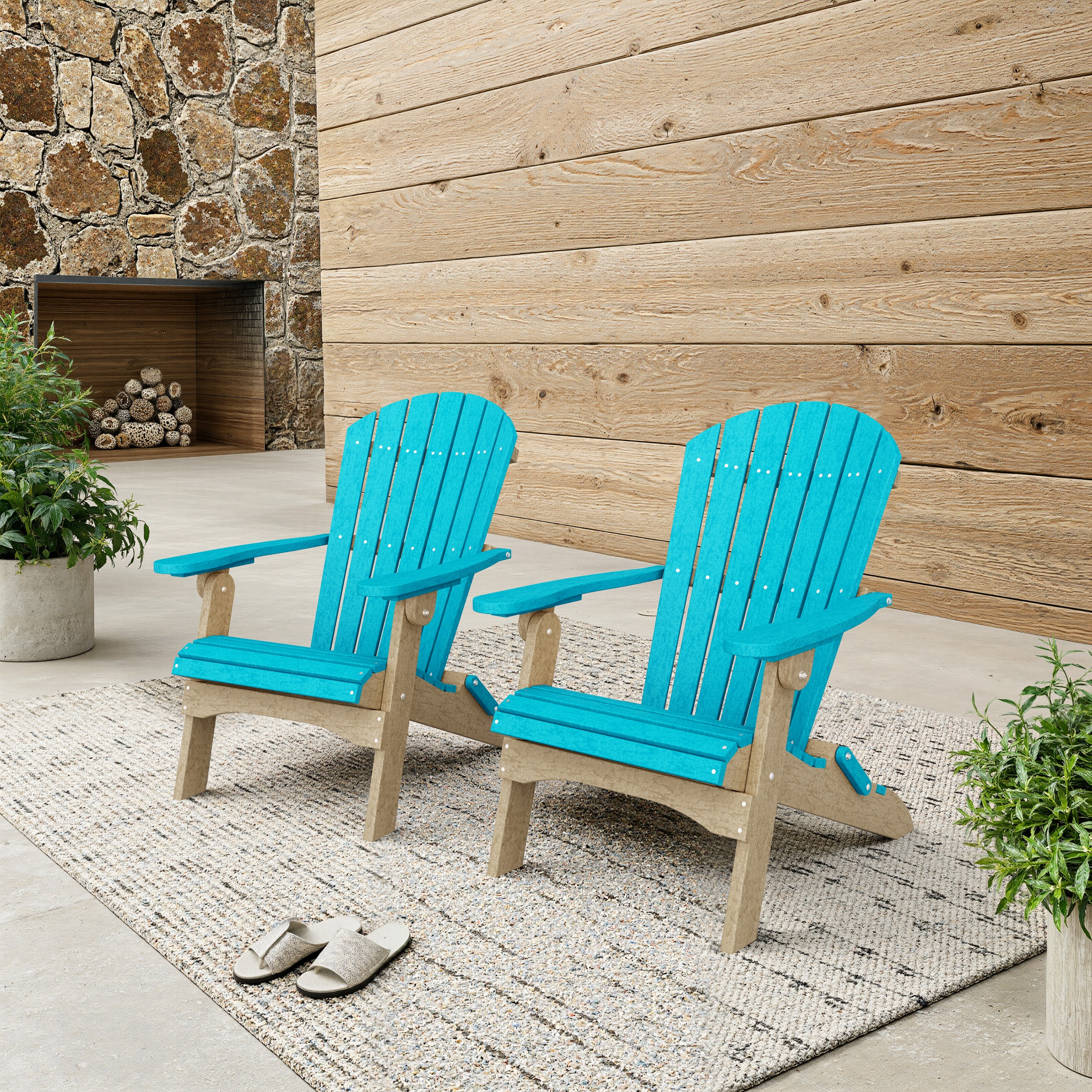 Heritage Folding Adirondack Chairs Set of 2