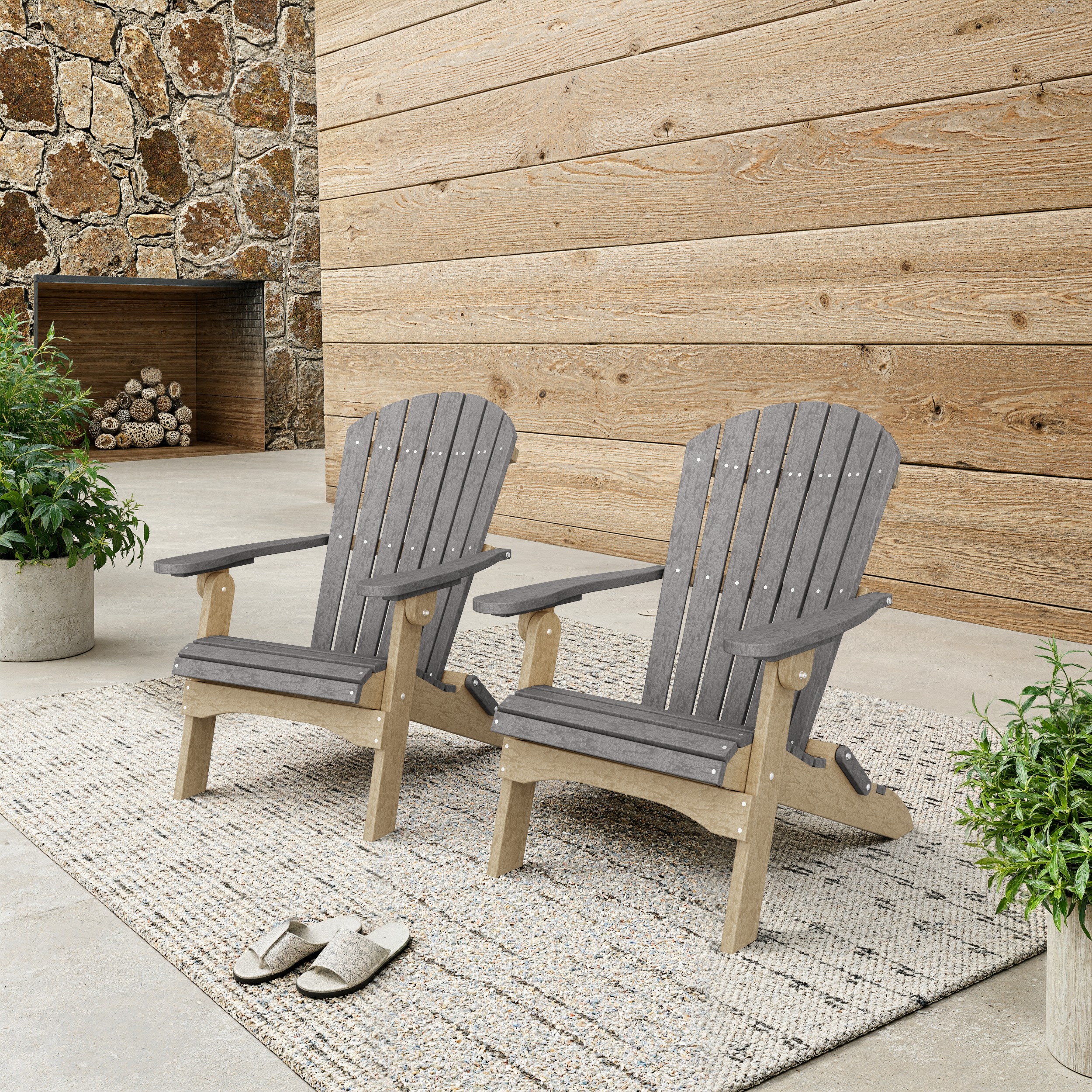 Heritage Folding Adirondack Chairs Set of 2