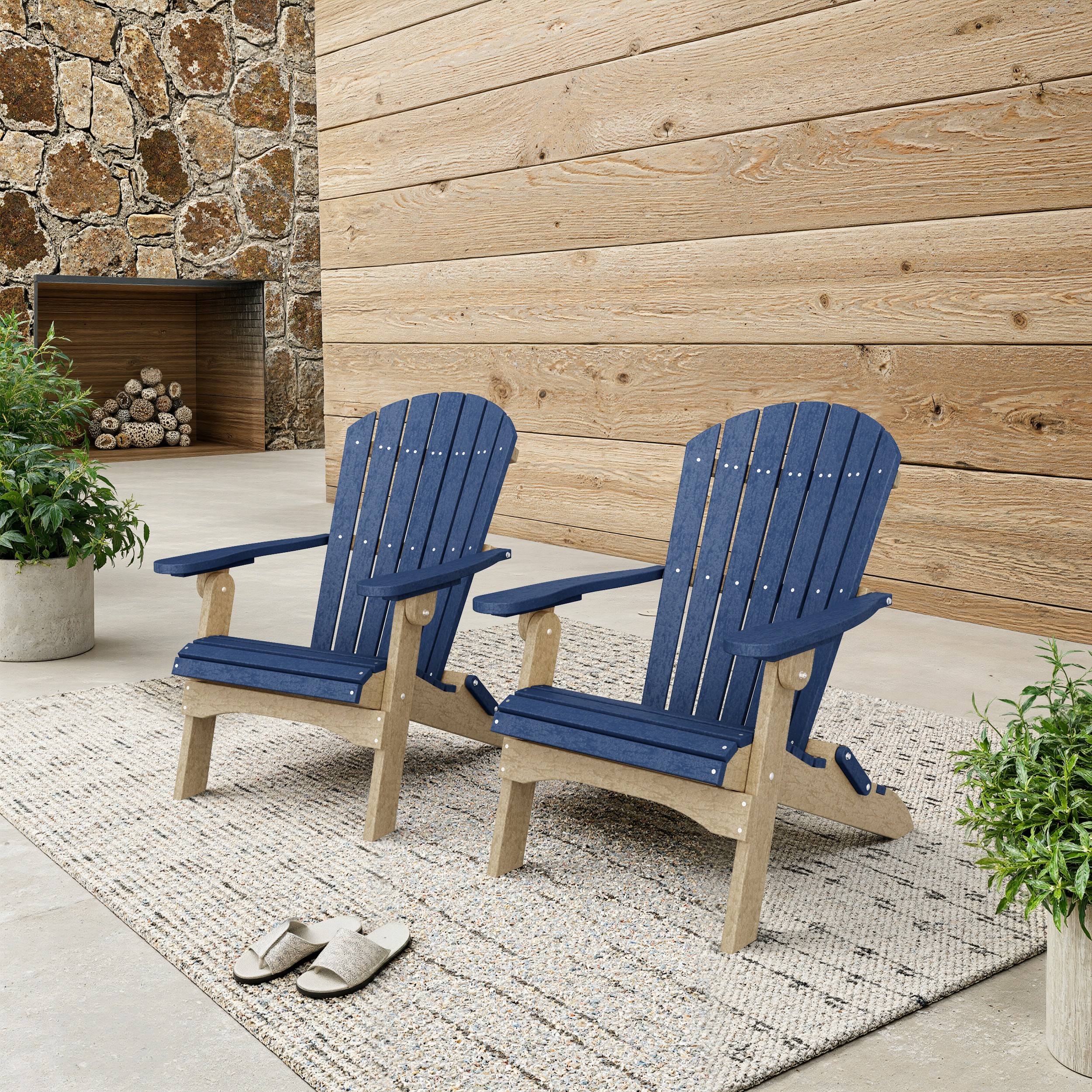 Heritage Folding Adirondack Chairs Set of 2