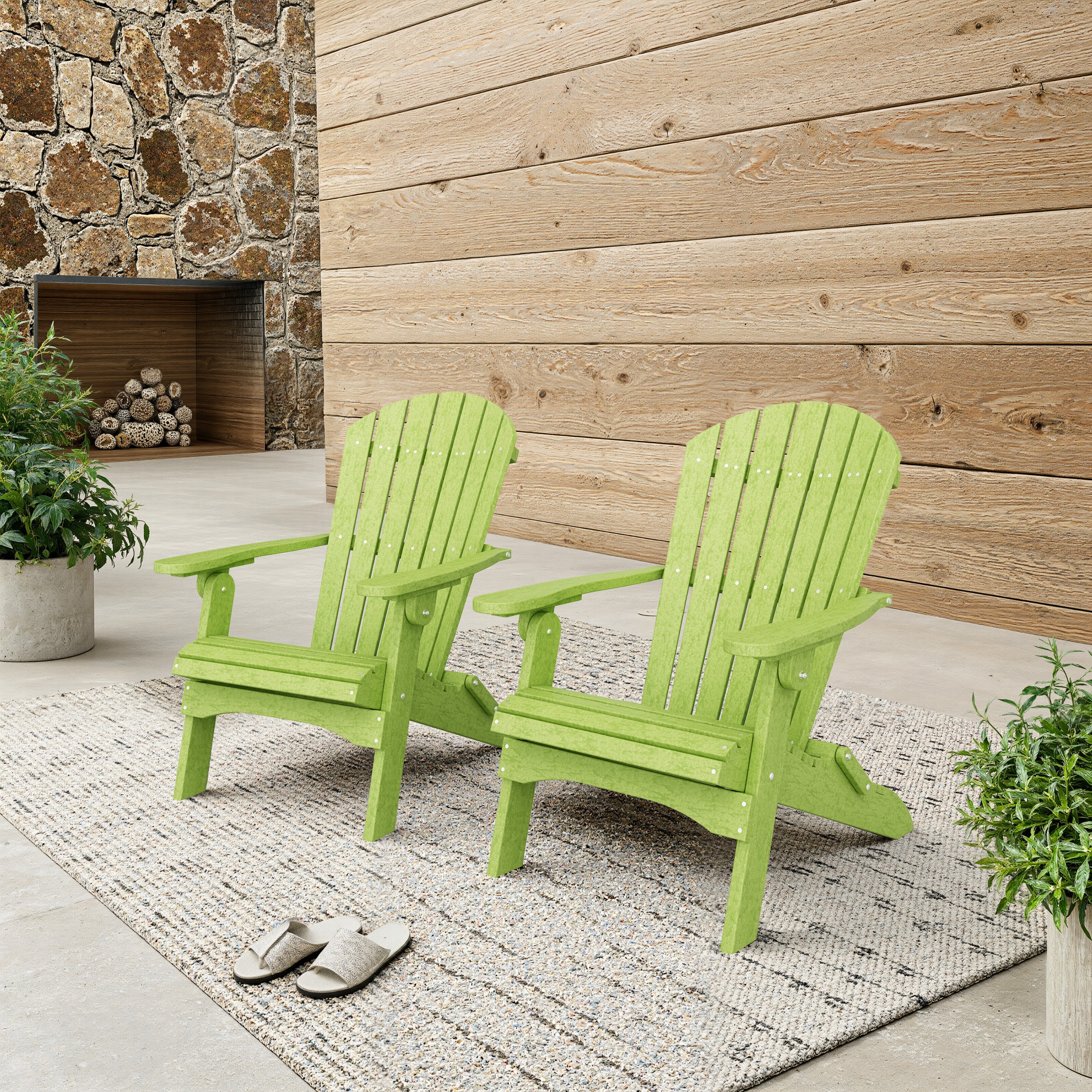 Heritage Folding Adirondack Chairs Set of 2