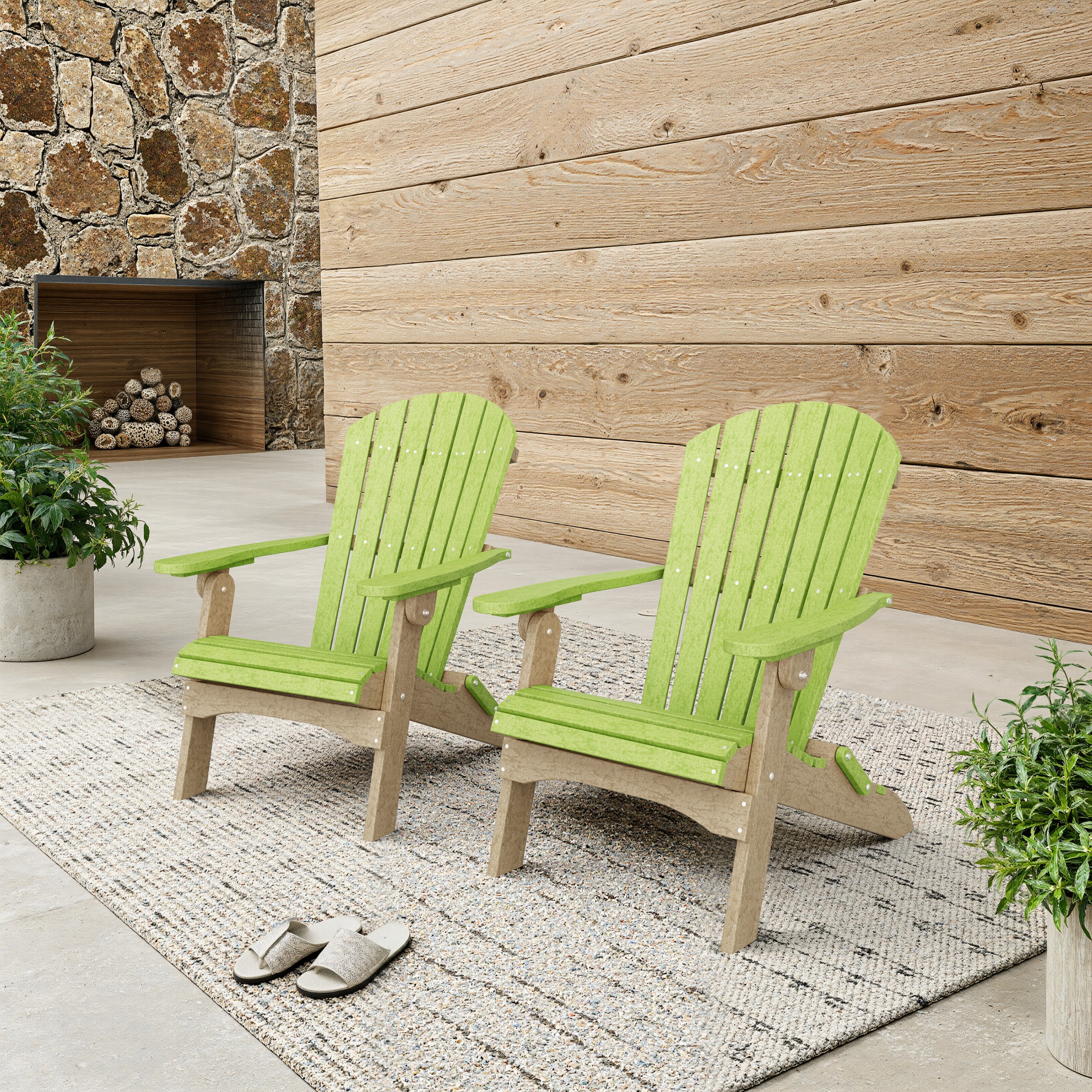 Heritage Folding Adirondack Chairs Set of 2