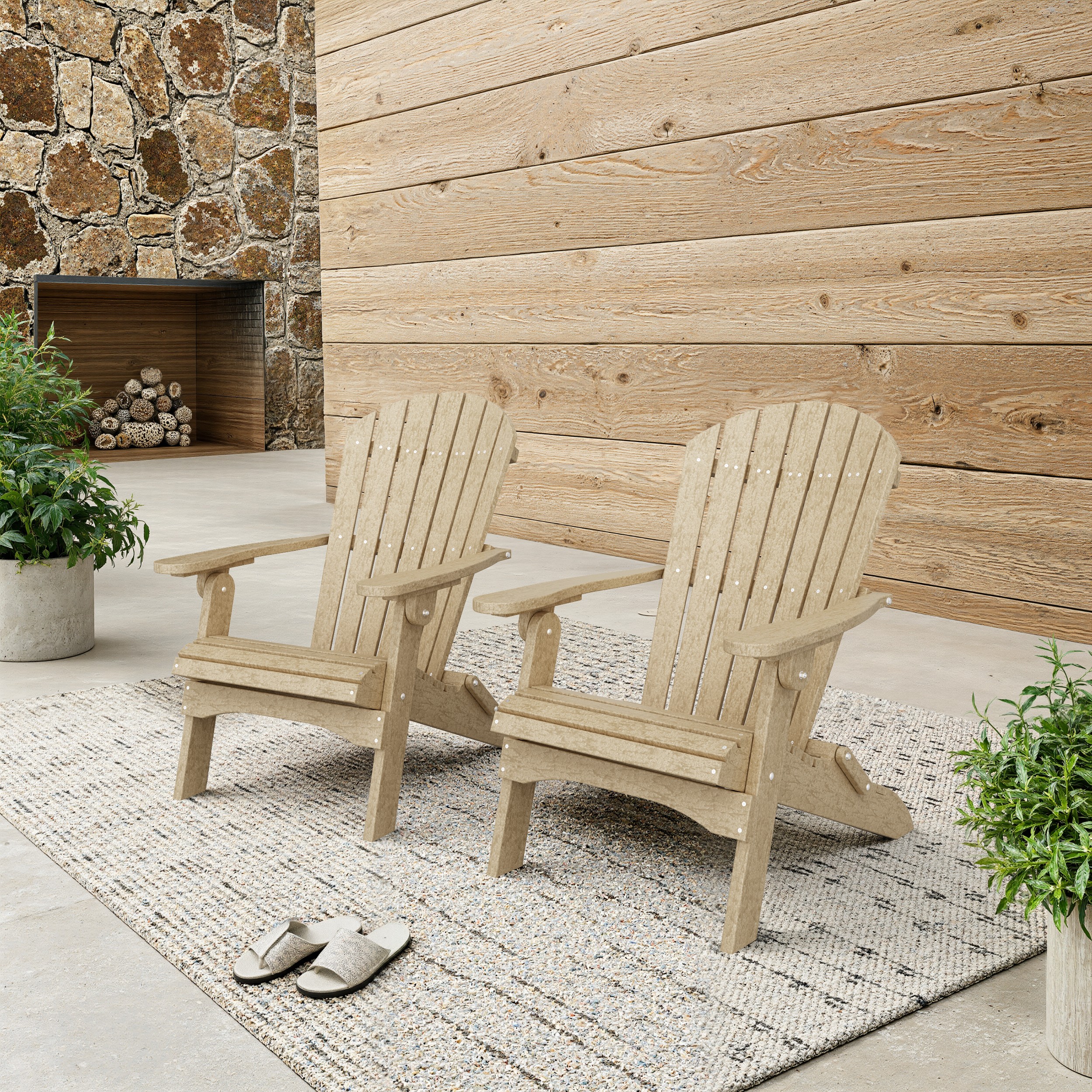 Heritage Folding Adirondack Chairs Set of 2