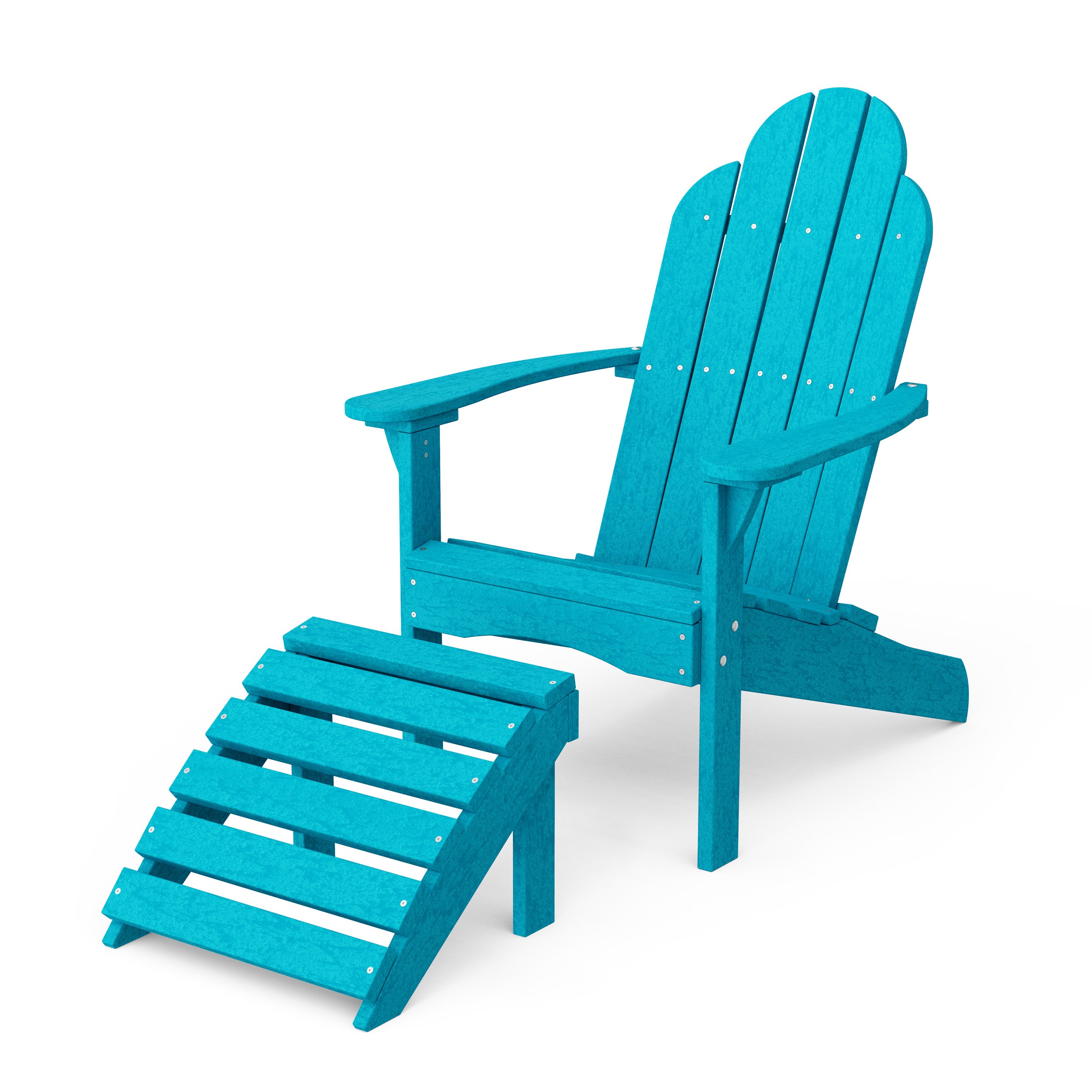 Classic Adirondack Chair with Ottoman Set