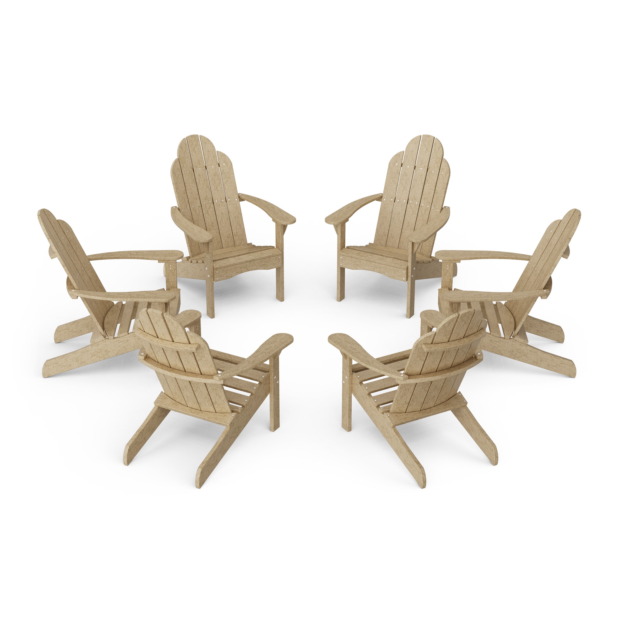 Classic Adirondack Chairs Set of 6