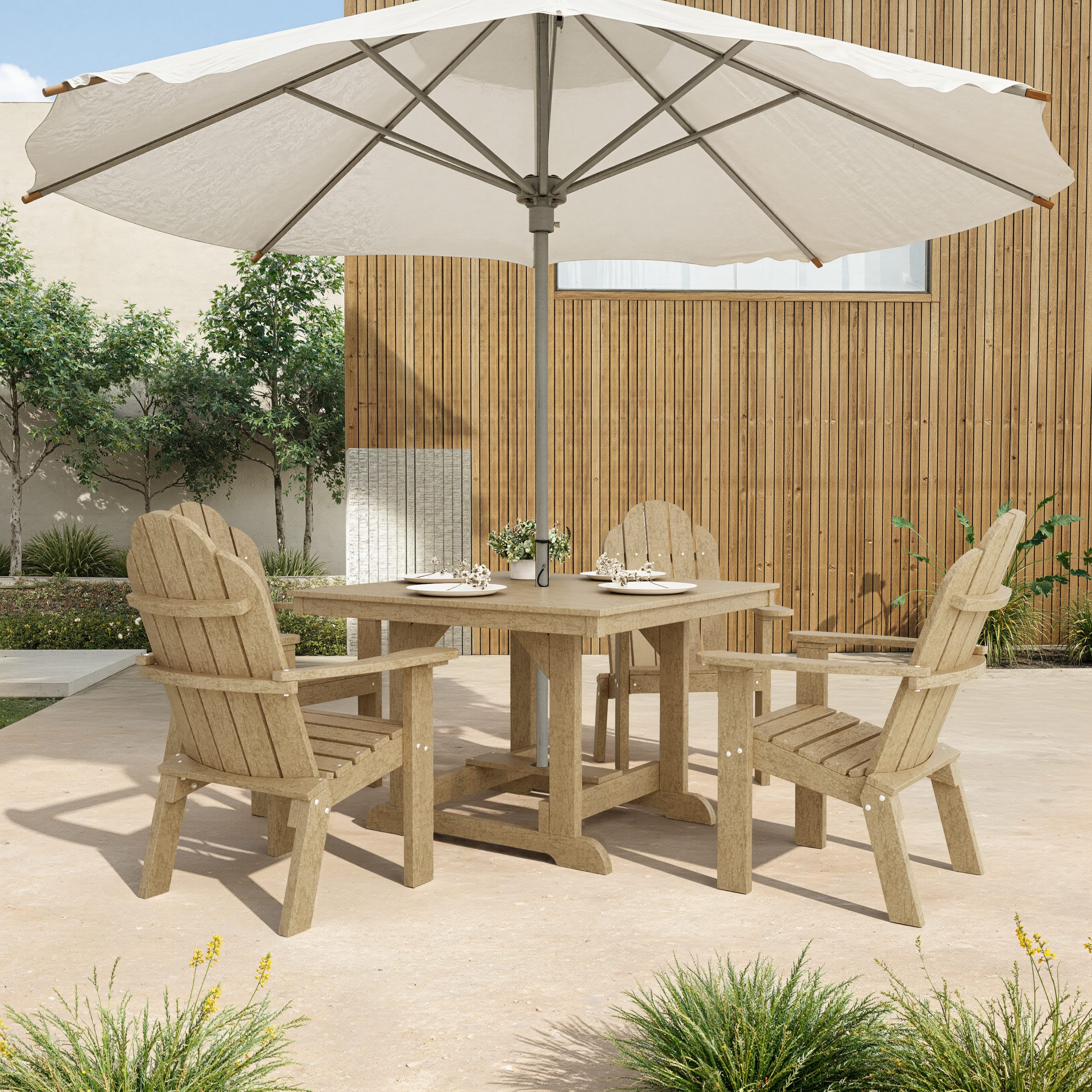 Classic Adirondack 5-Piece Square Dining Set