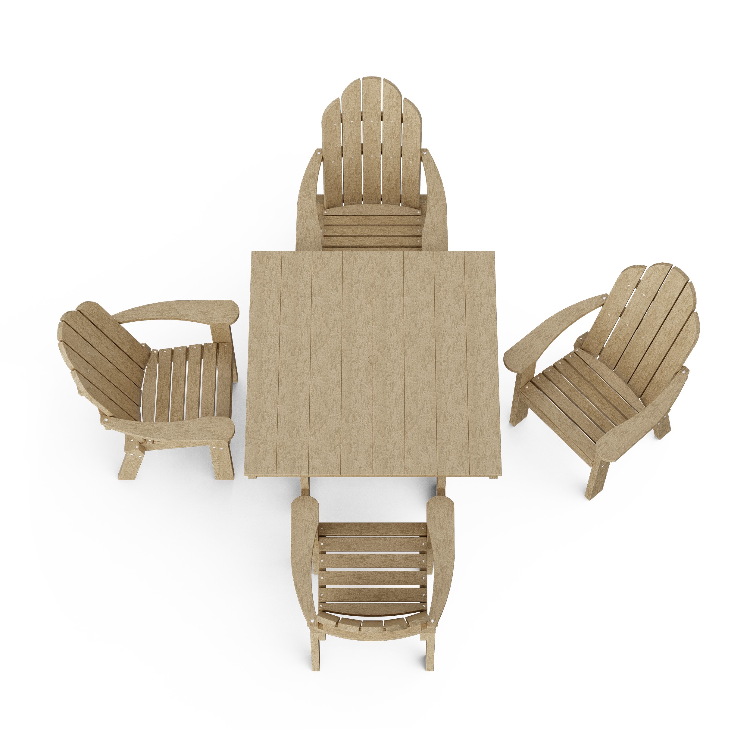 Classic Adirondack 5-Piece Square Dining Set