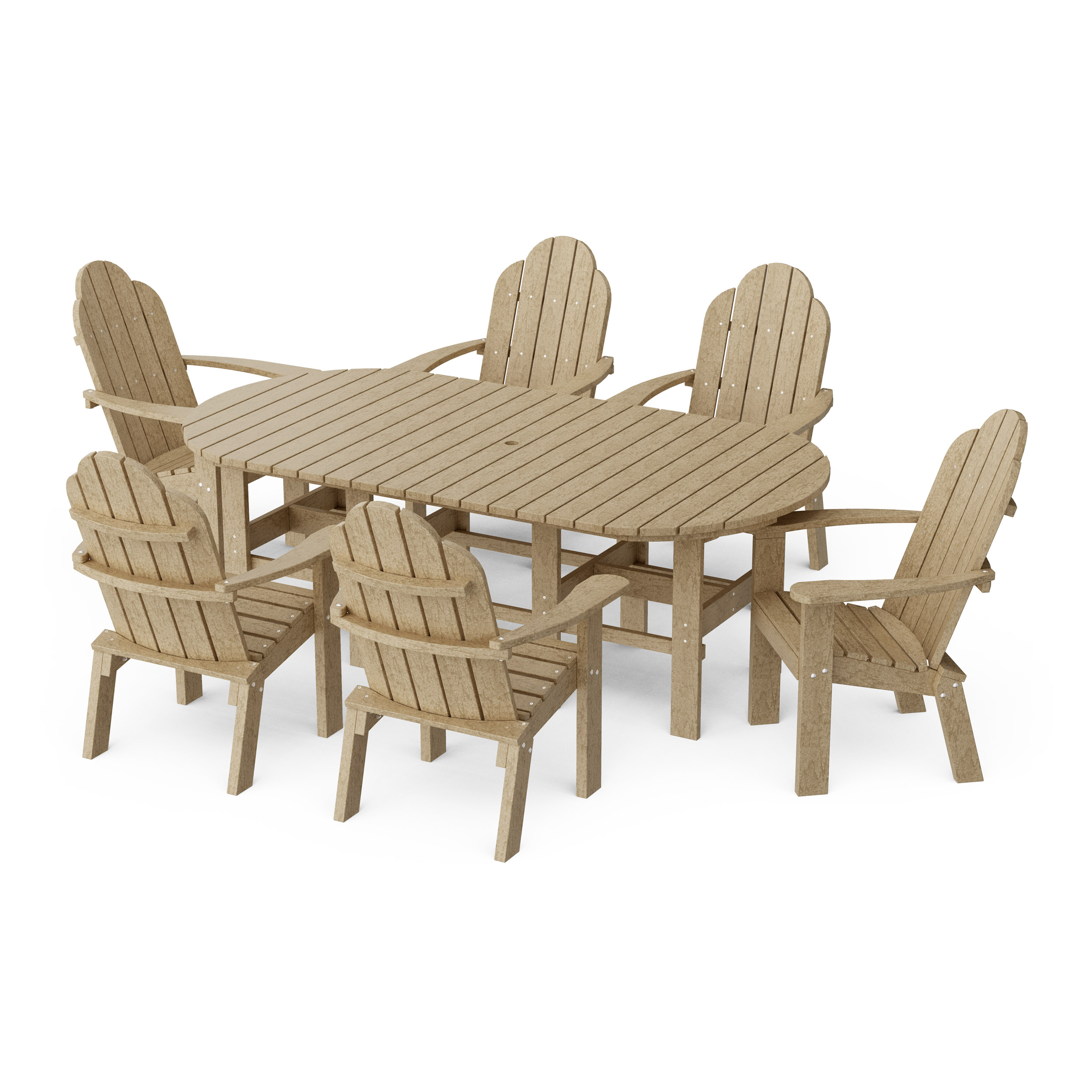 Classic Adirondack 7-Piece Oval Dining Set