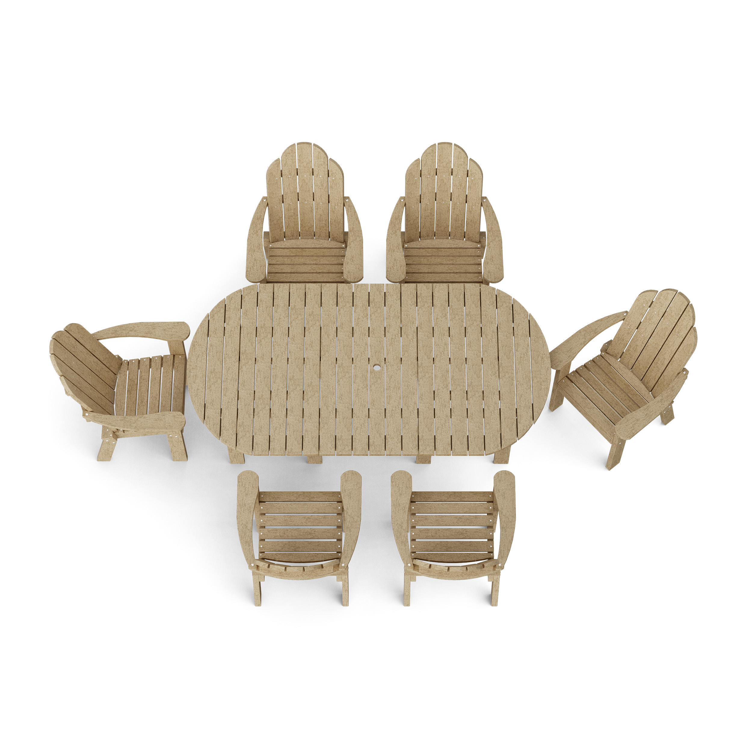 Classic Adirondack 7-Piece Oval Dining Set