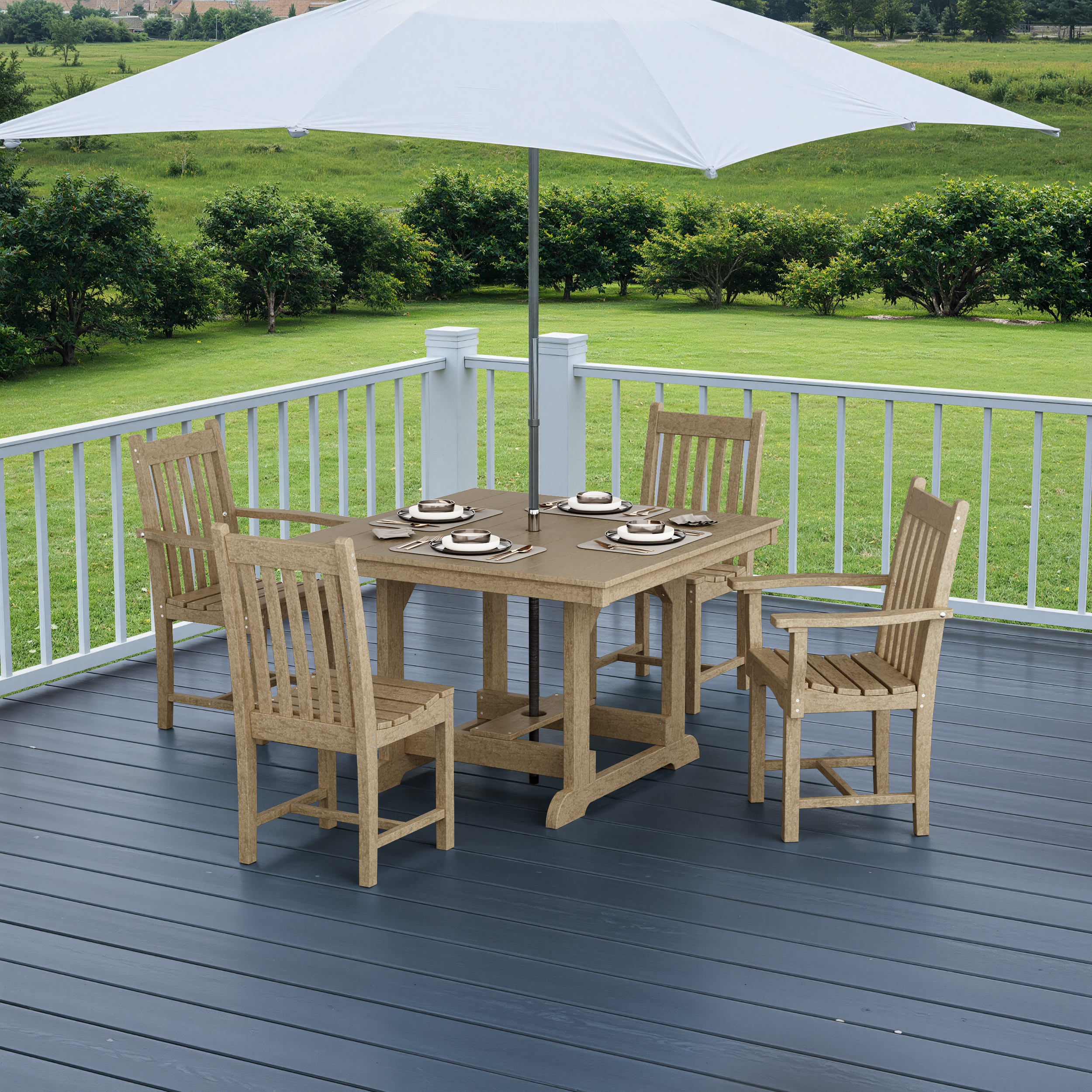 Classic 5-Piece Square Dining Set