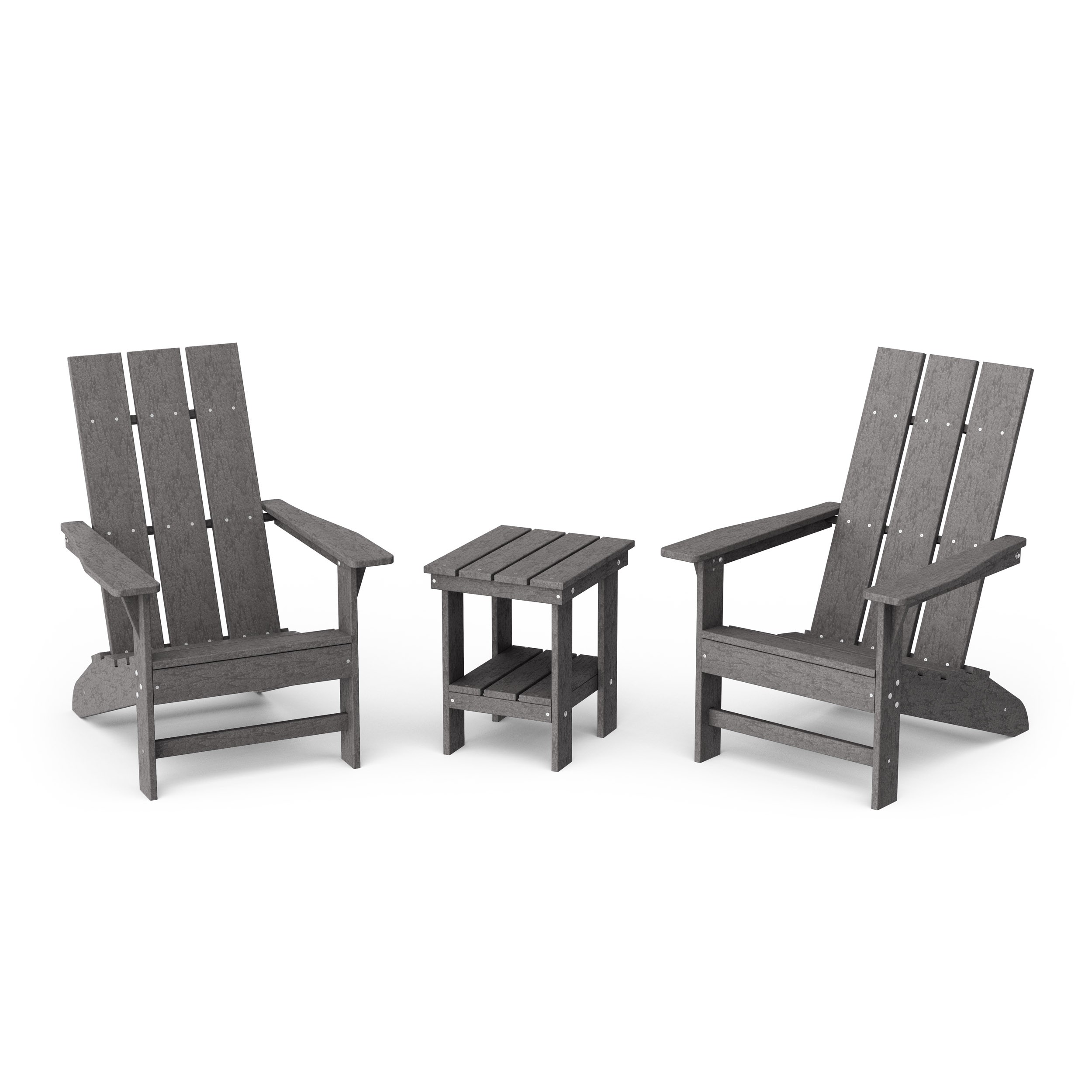 Freedom 3-Piece Modern Adirondack Set with Side Table