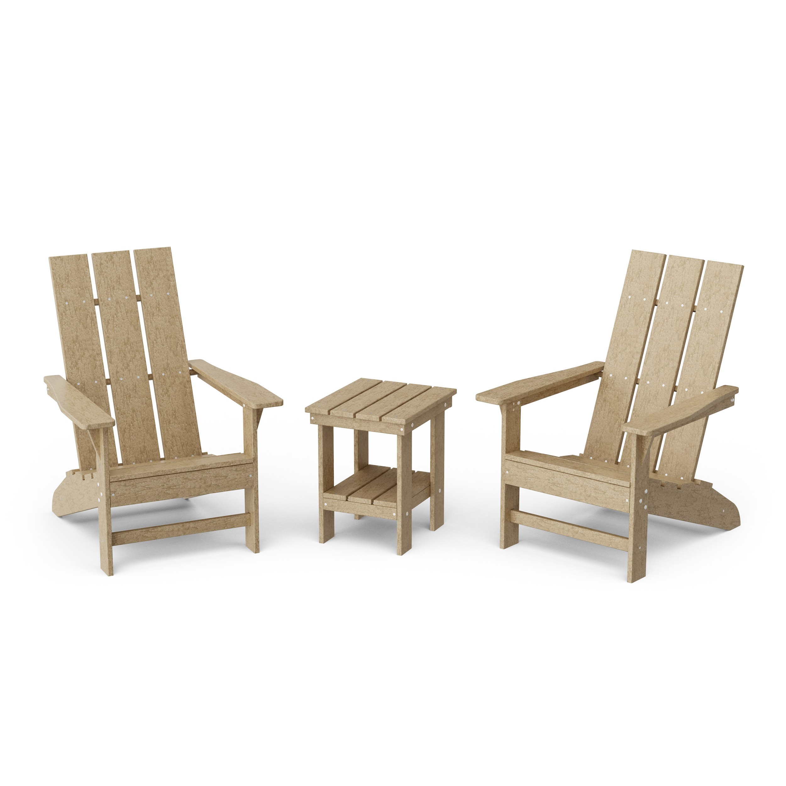 Freedom 3-Piece Modern Adirondack Set with Side Table
